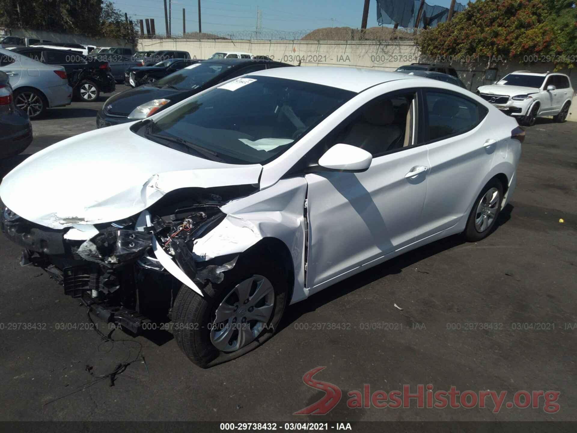 5NPDH4AEXGH771154 2016 HYUNDAI ELANTRA