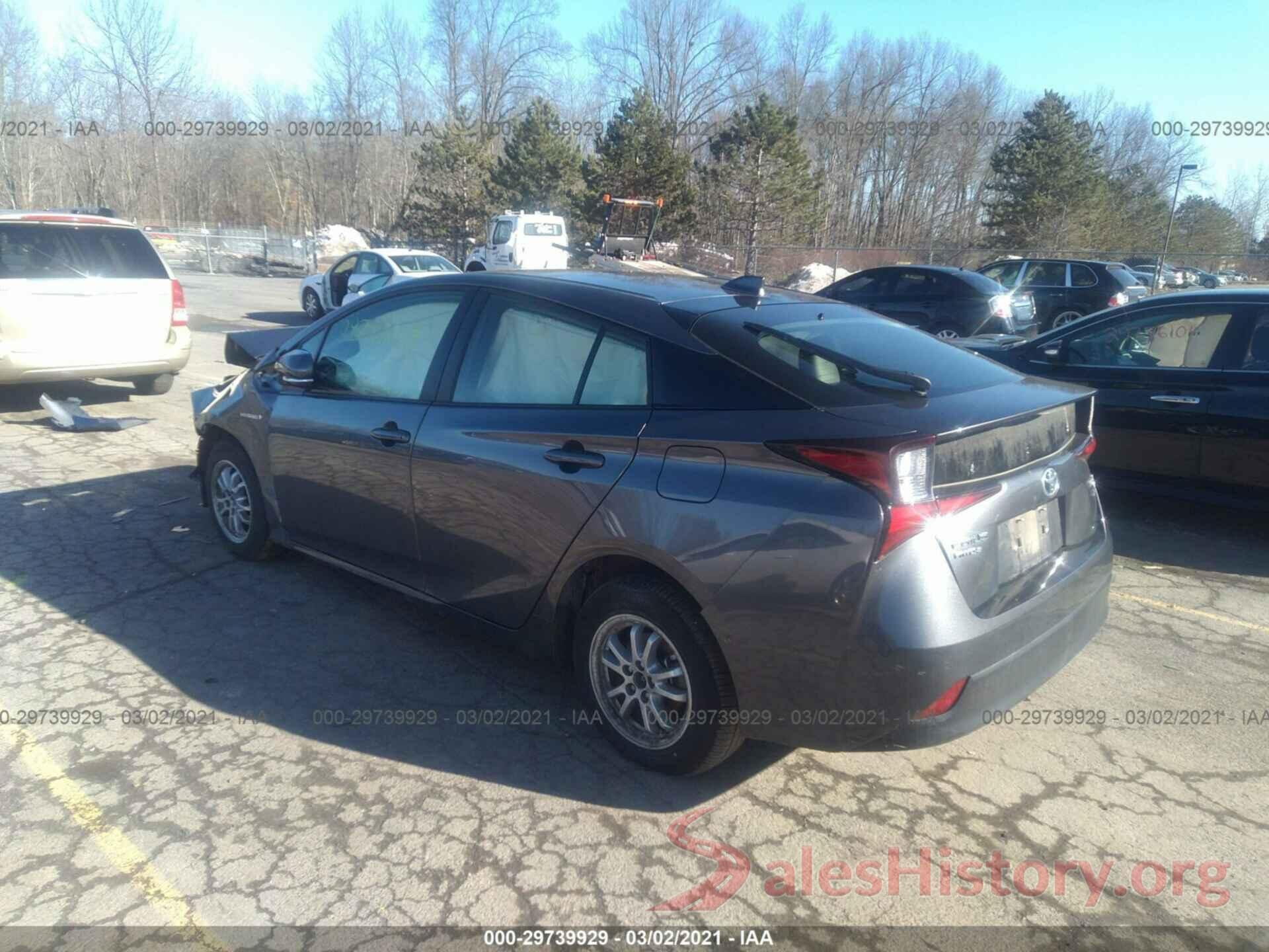 JTDL9RFUXL3015450 2020 TOYOTA PRIUS