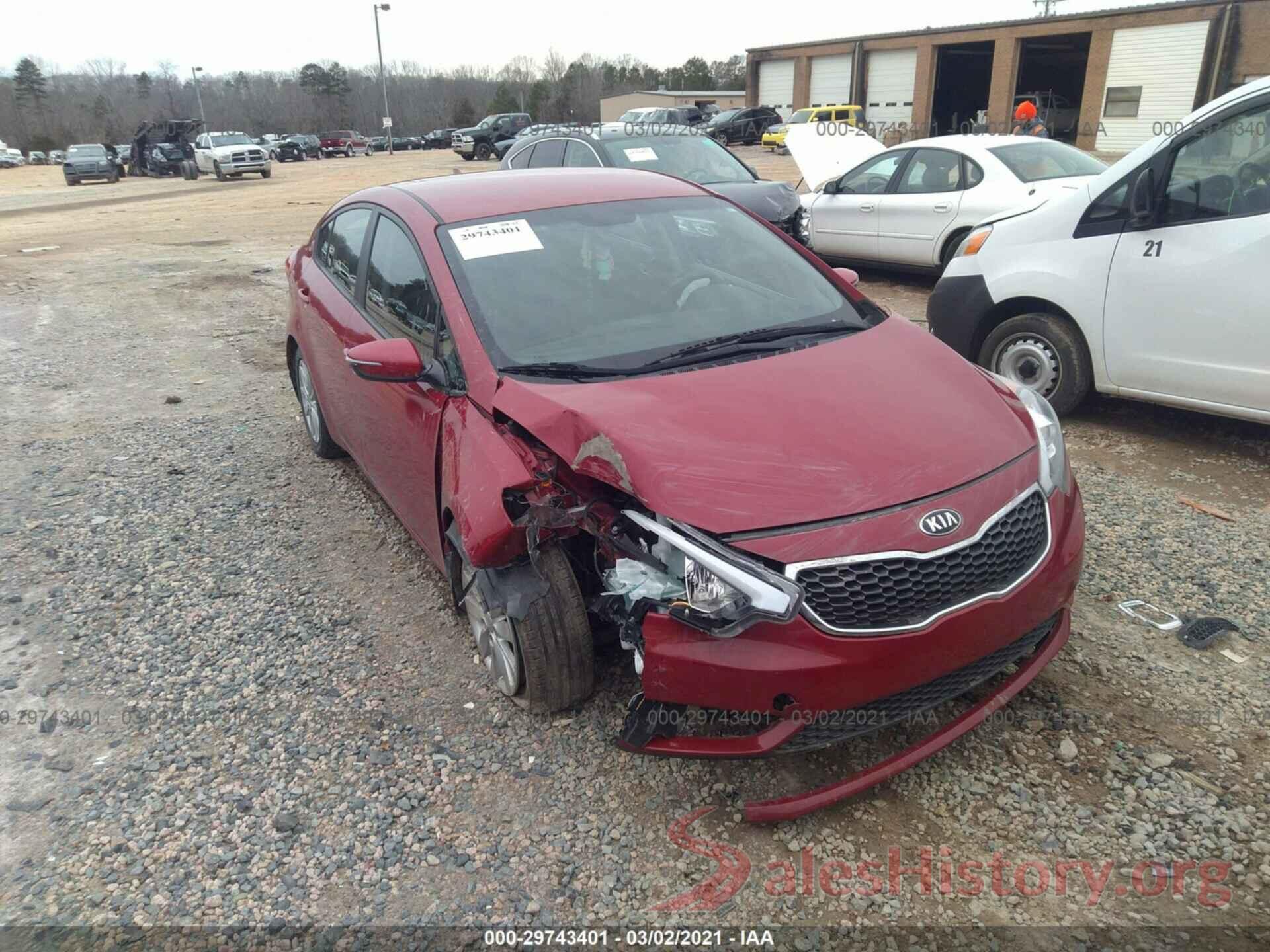 KNAFX4A60G5479594 2016 KIA FORTE