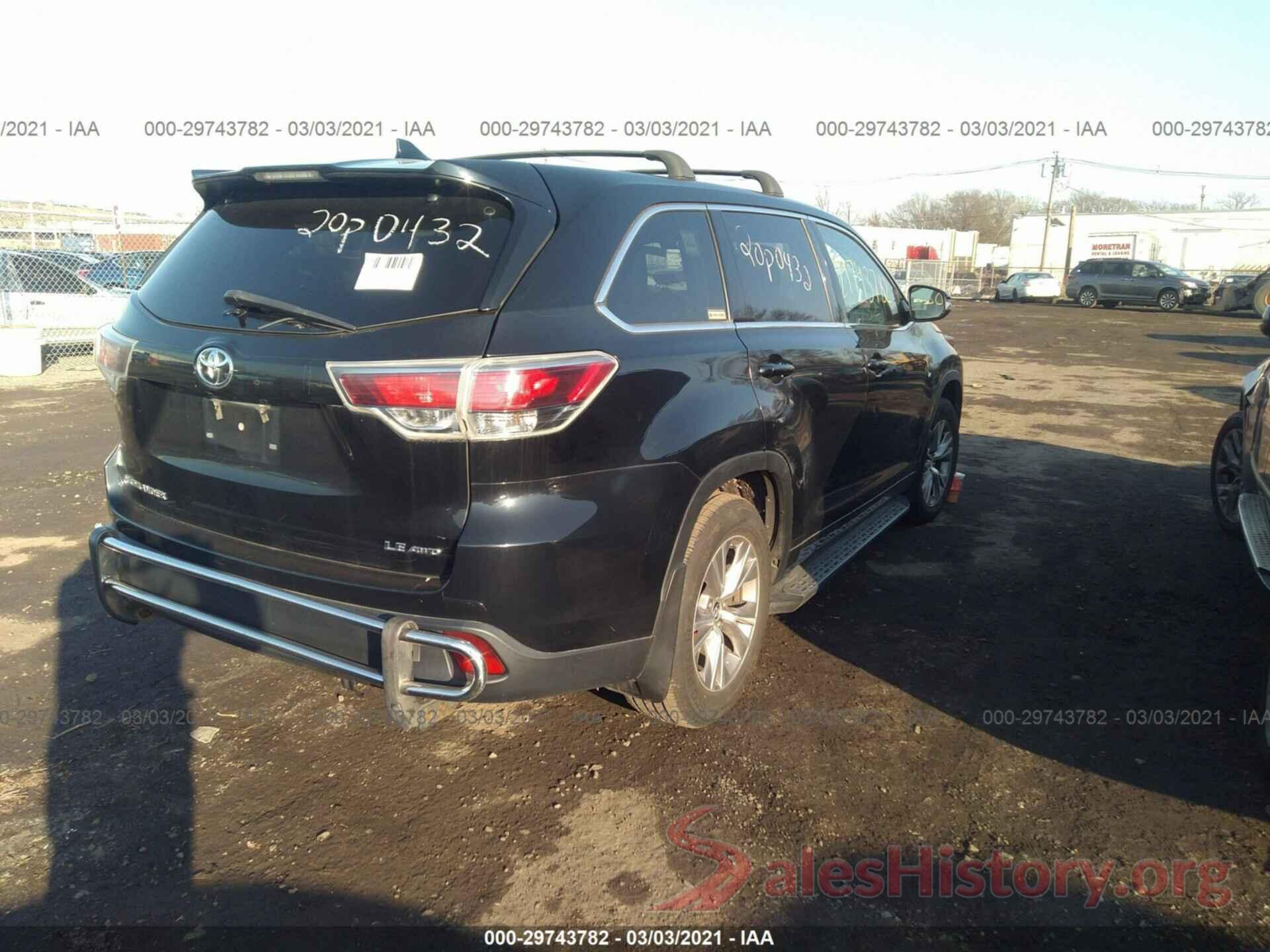 5TDBKRFH7GS238892 2016 TOYOTA HIGHLANDER