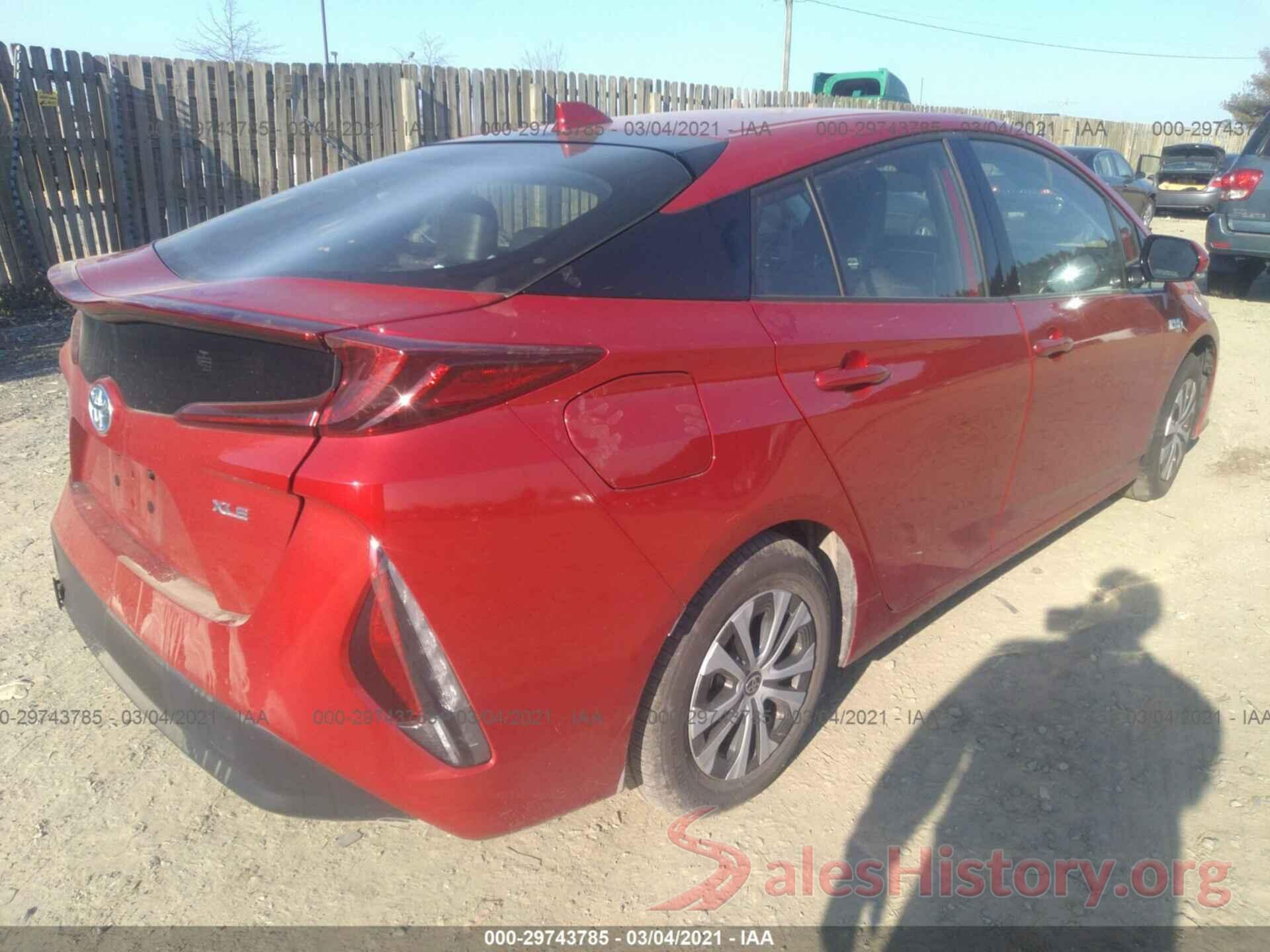 JTDKARFP7L3122436 2020 TOYOTA PRIUS PRIME