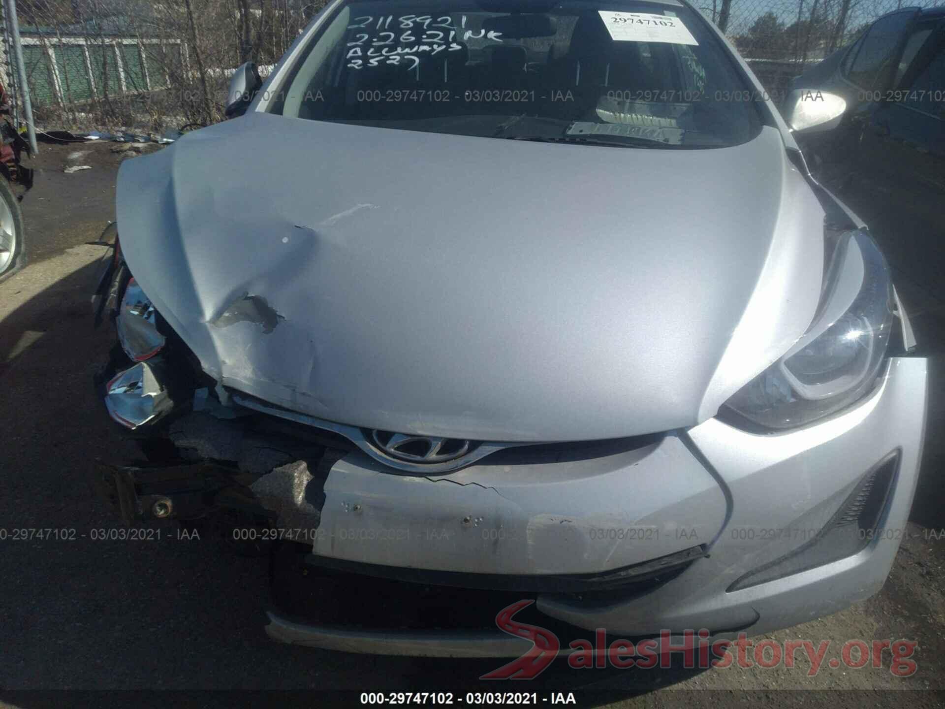 KMHDH4AE6GU583572 2016 HYUNDAI ELANTRA