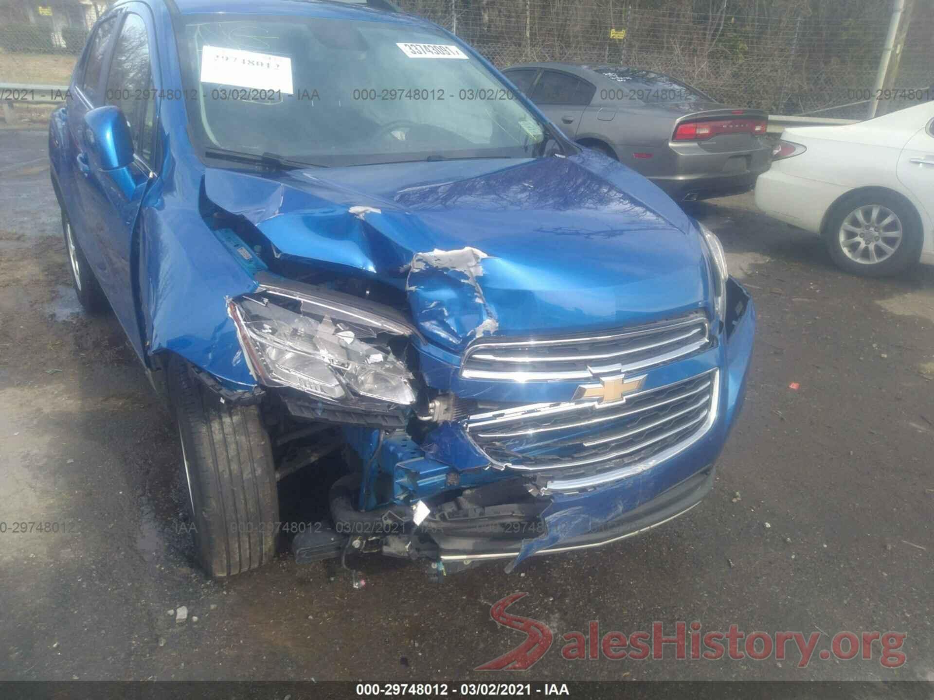 KL7CJPSB8GB622620 2016 CHEVROLET TRAX