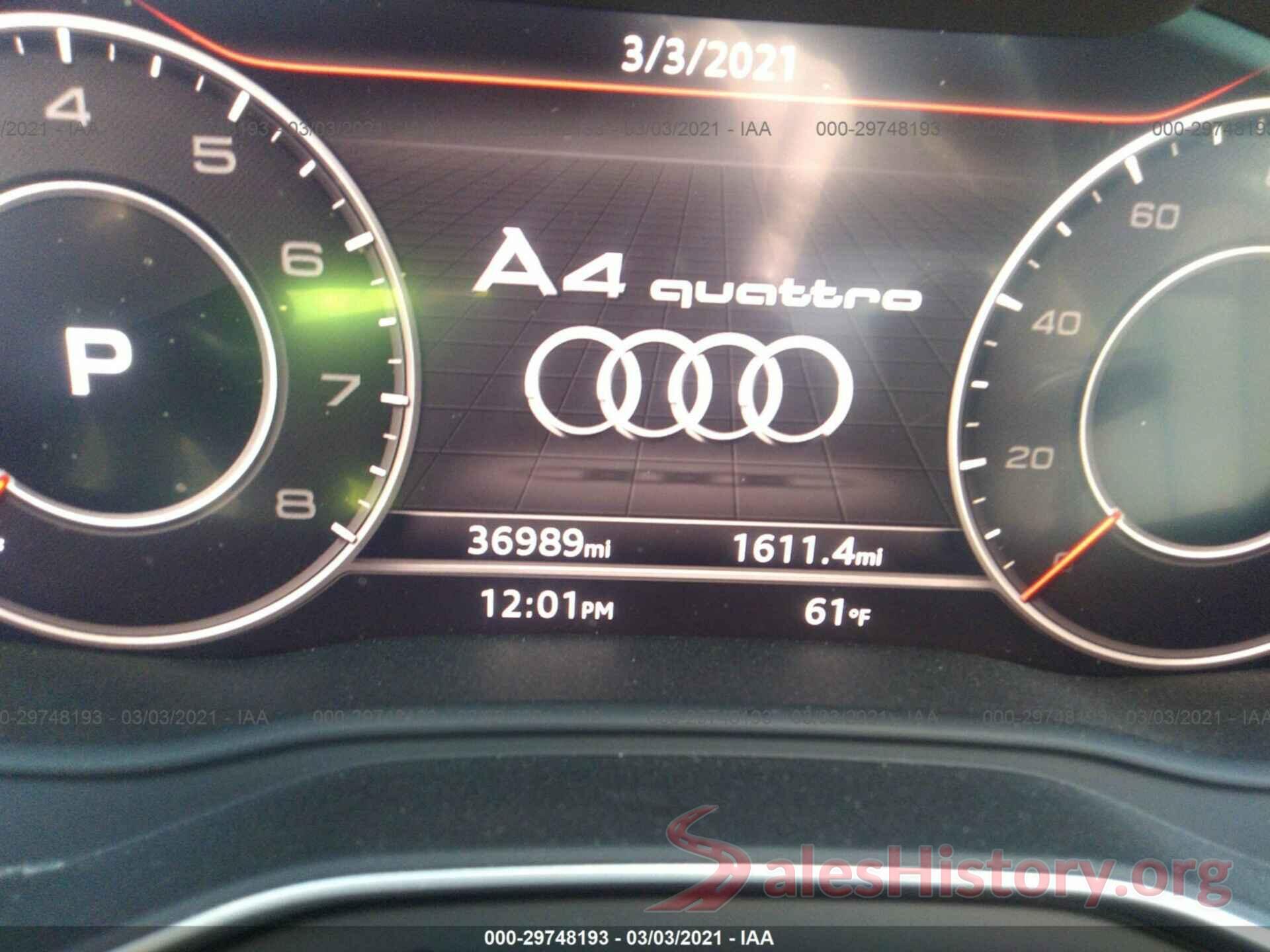 WAUDNAF44JN016352 2018 AUDI A4