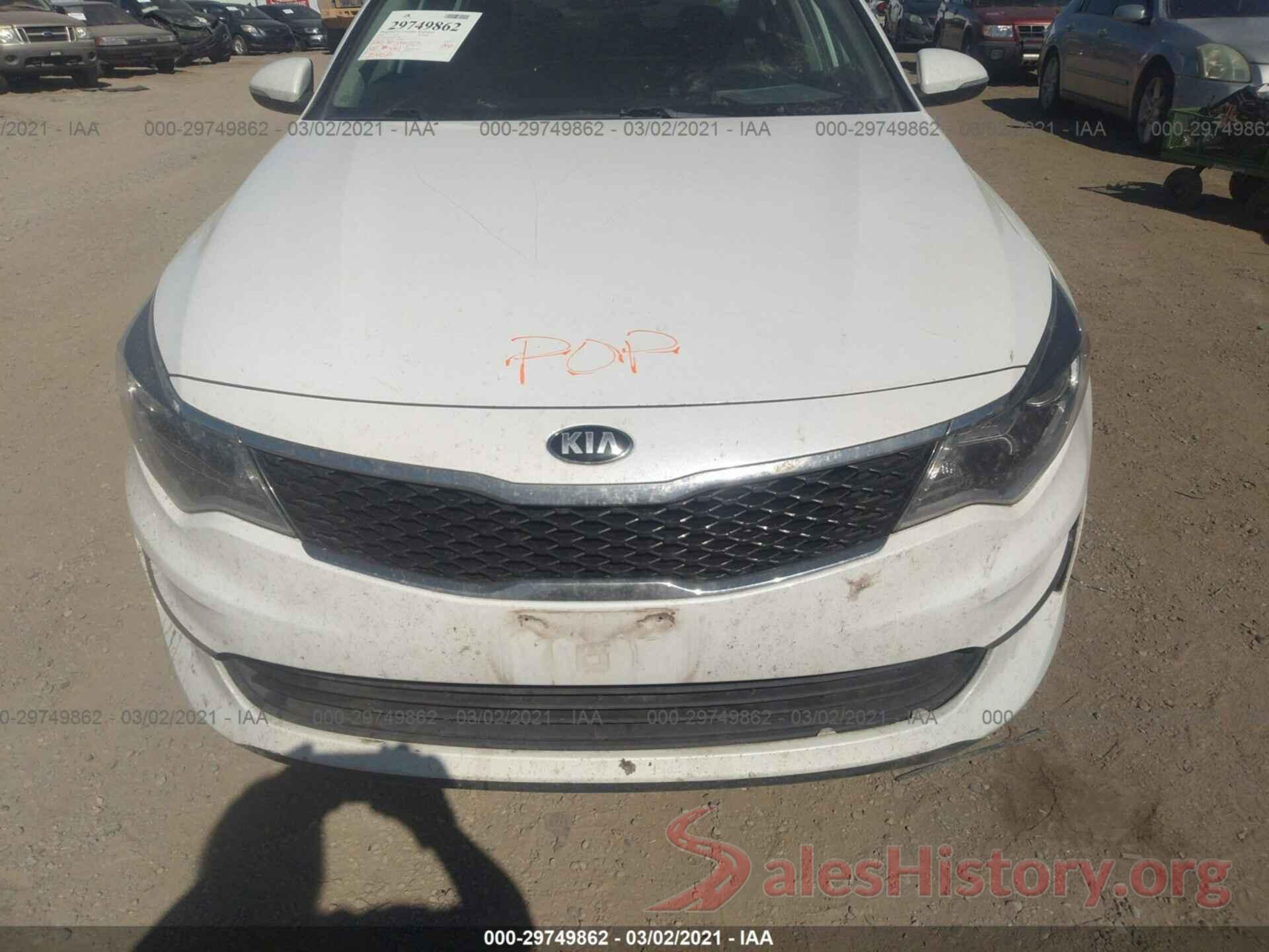 5XXGT4L31GG046478 2016 KIA OPTIMA