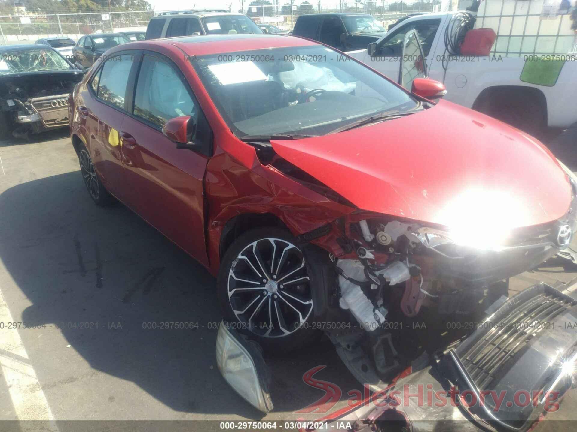 5YFBURHE1GP445185 2016 TOYOTA COROLLA