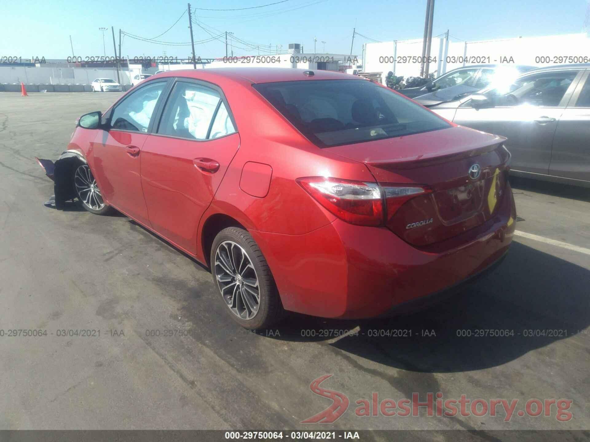 5YFBURHE1GP445185 2016 TOYOTA COROLLA