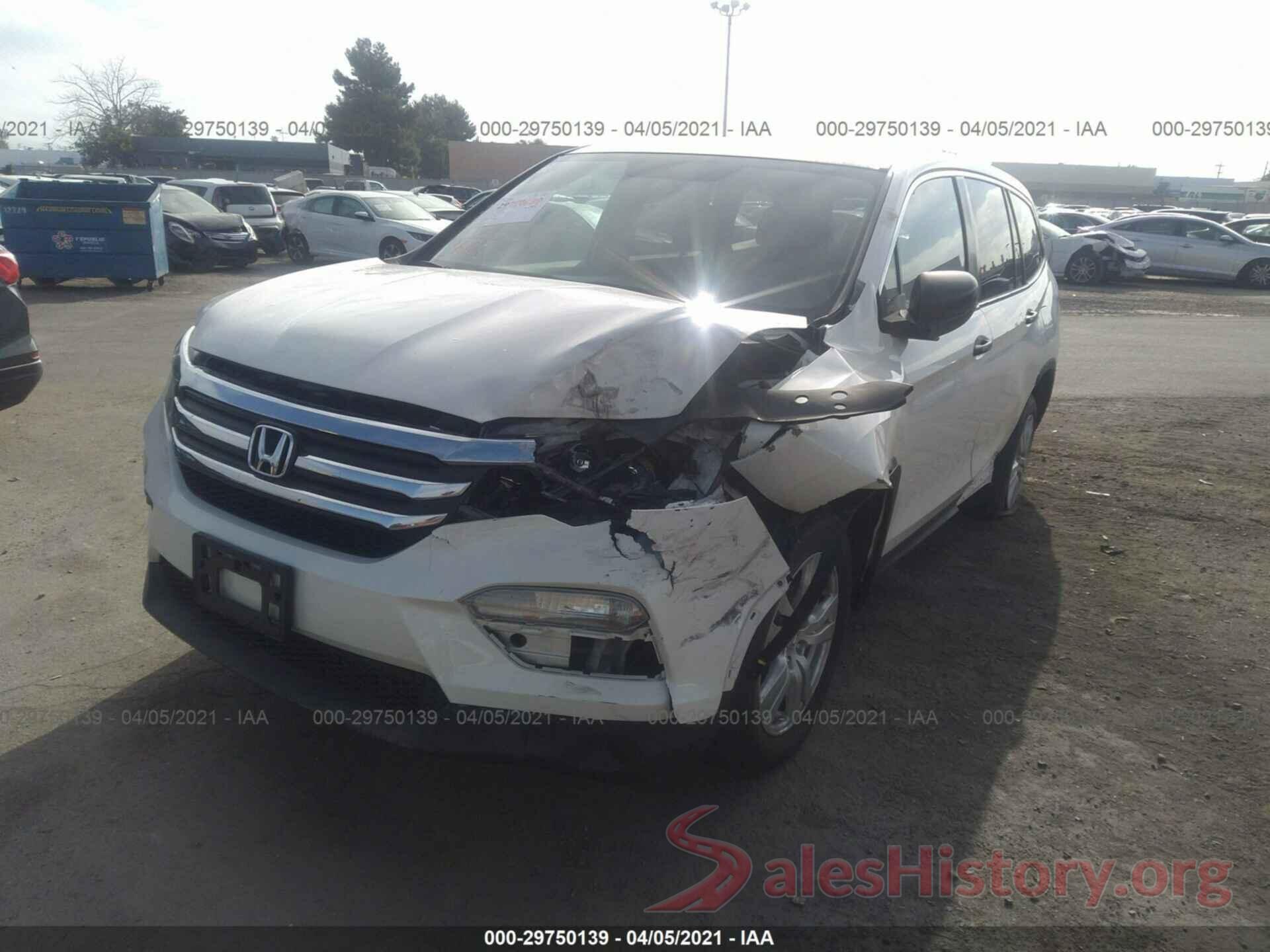 5FNYF5H10HB006521 2017 HONDA PILOT