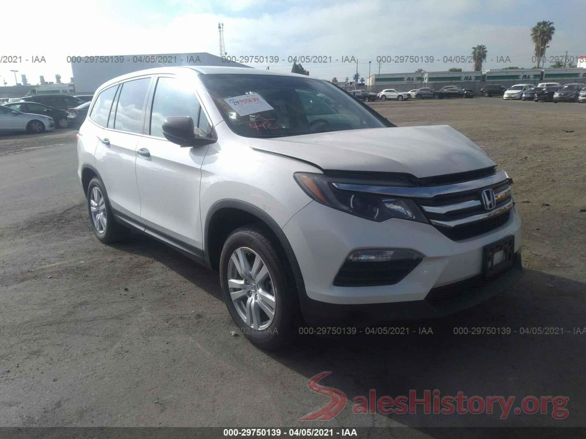 5FNYF5H10HB006521 2017 HONDA PILOT