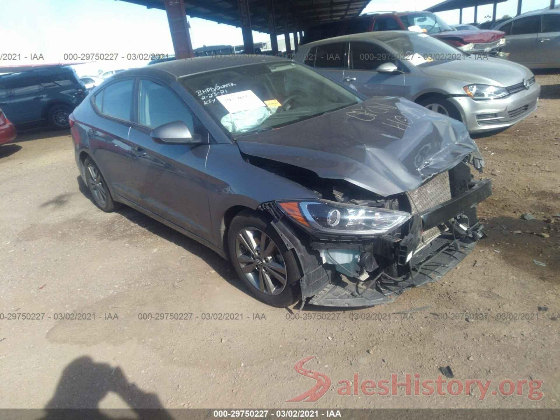 5NPD84LF3JH297156 2018 HYUNDAI ELANTRA