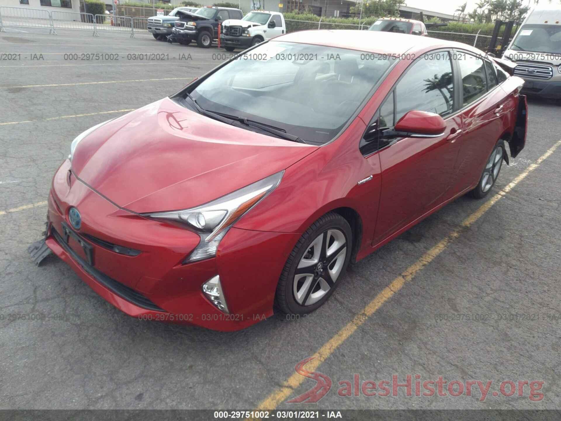 JTDKARFU2G3525722 2016 TOYOTA PRIUS