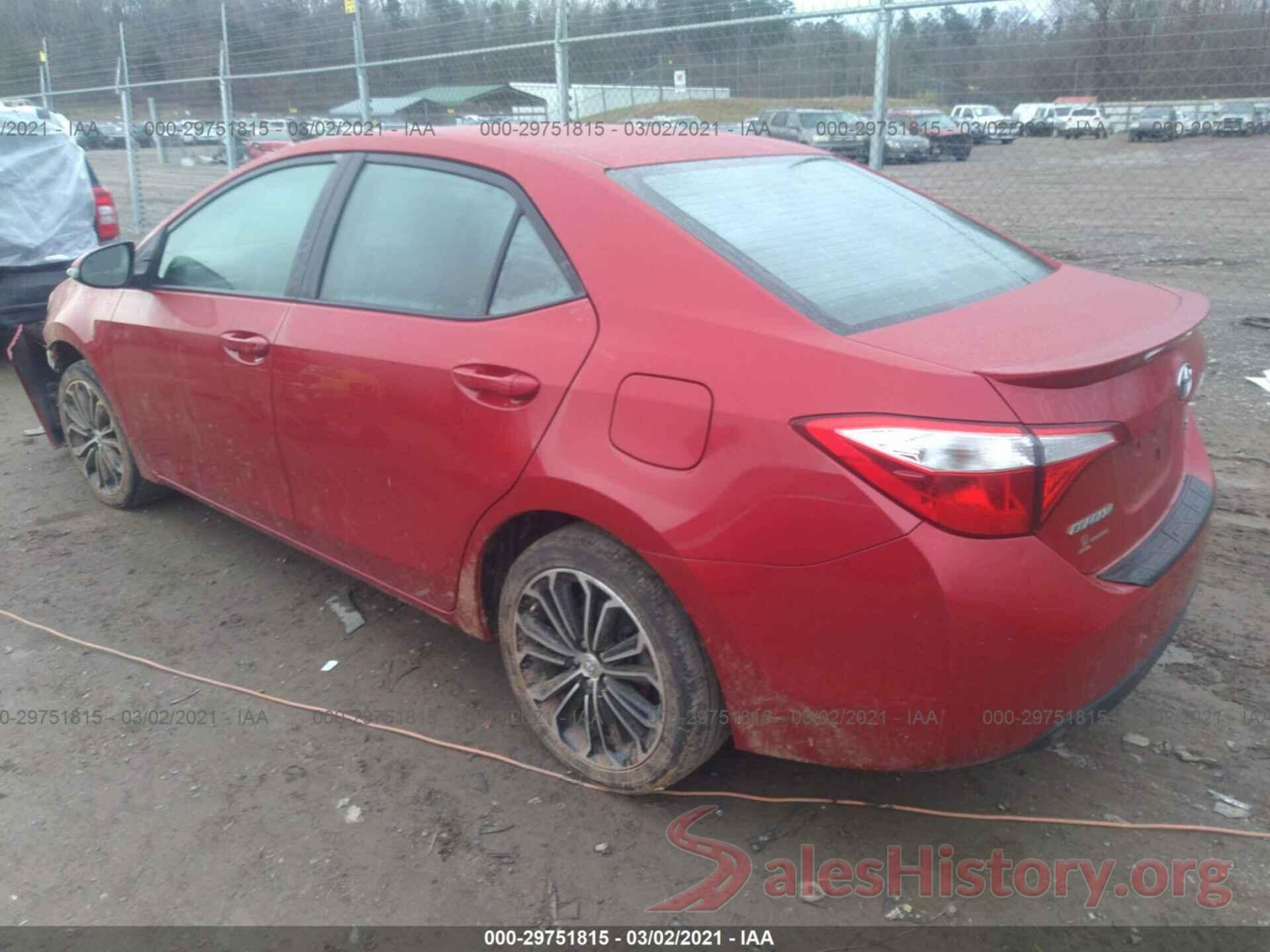 2T1BURHE3GC599834 2016 TOYOTA COROLLA