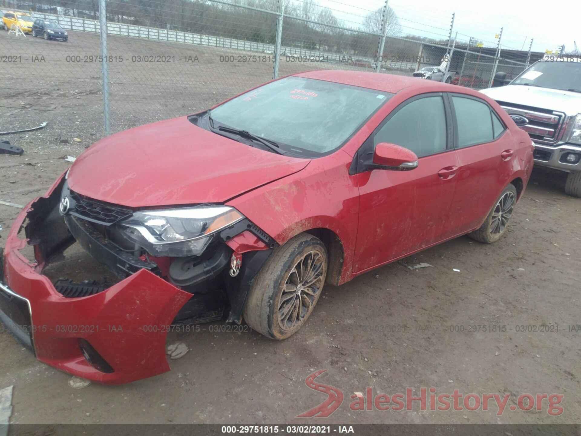 2T1BURHE3GC599834 2016 TOYOTA COROLLA