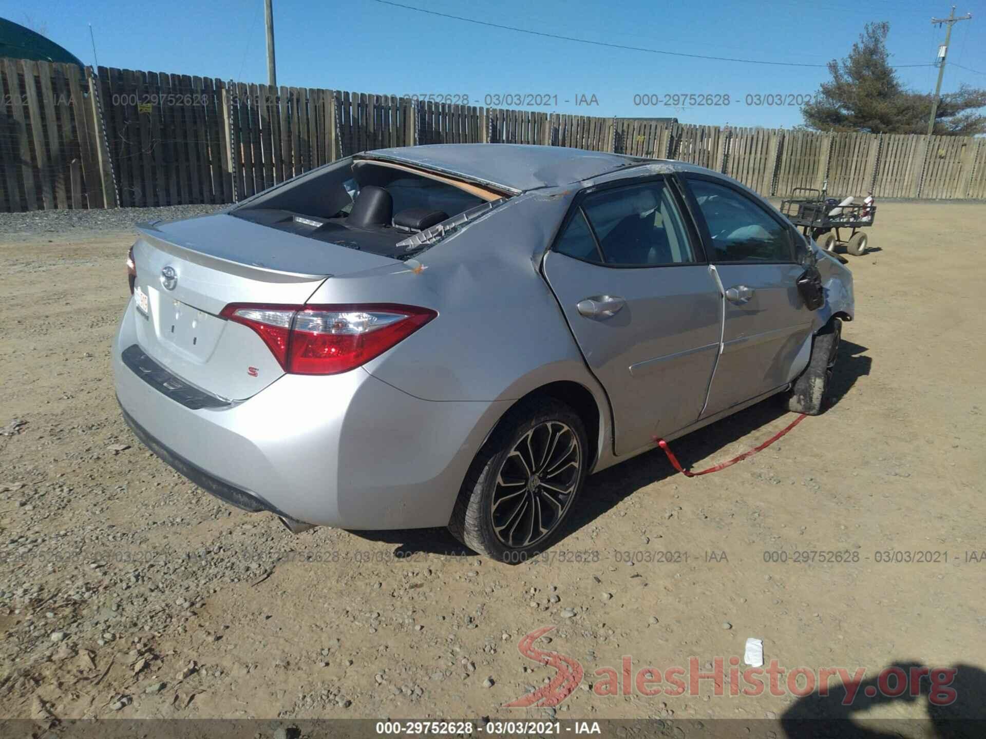 2T1BURHE2GC581809 2016 TOYOTA COROLLA