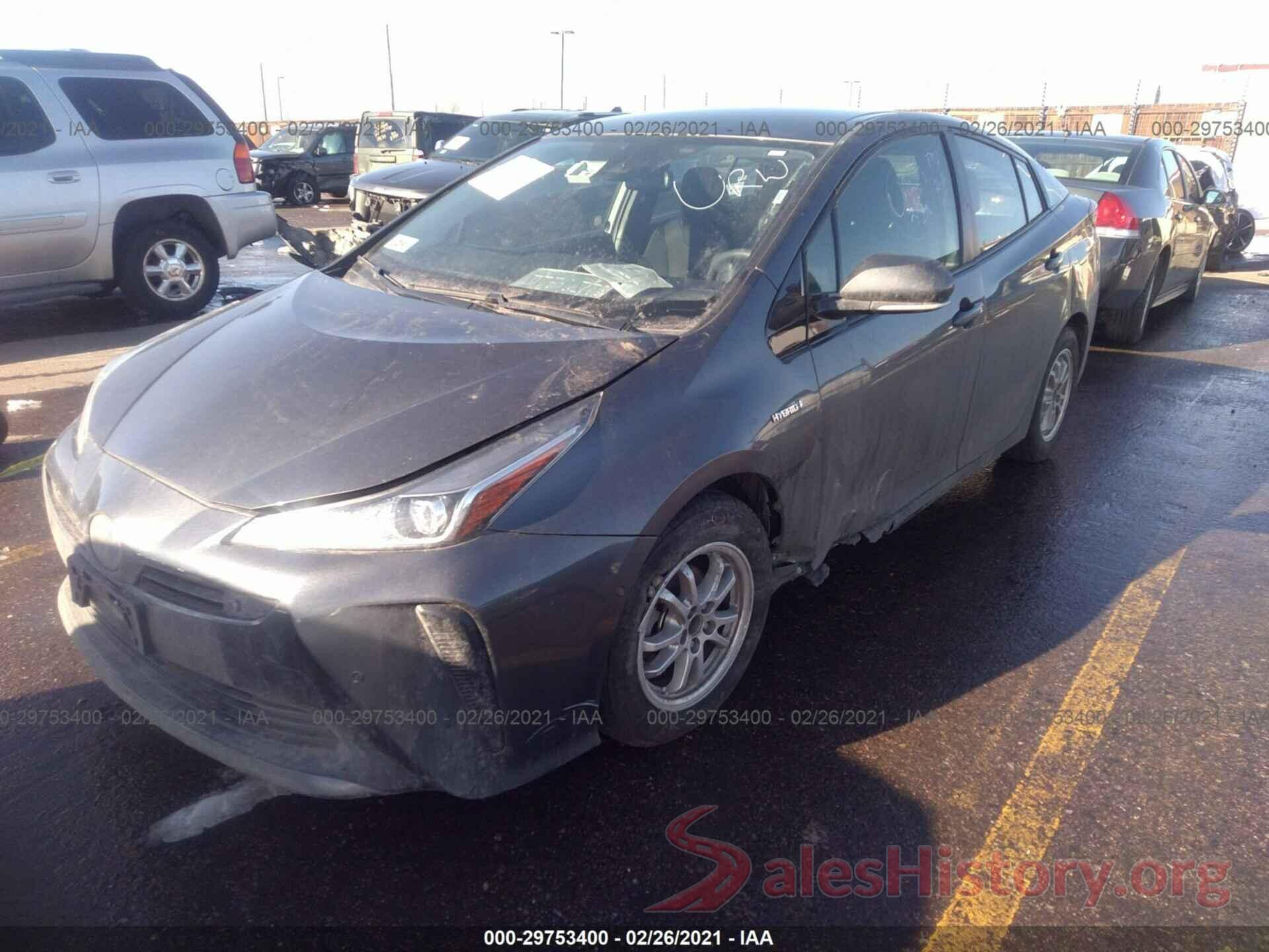 JTDKARFU8K3077995 2019 TOYOTA PRIUS