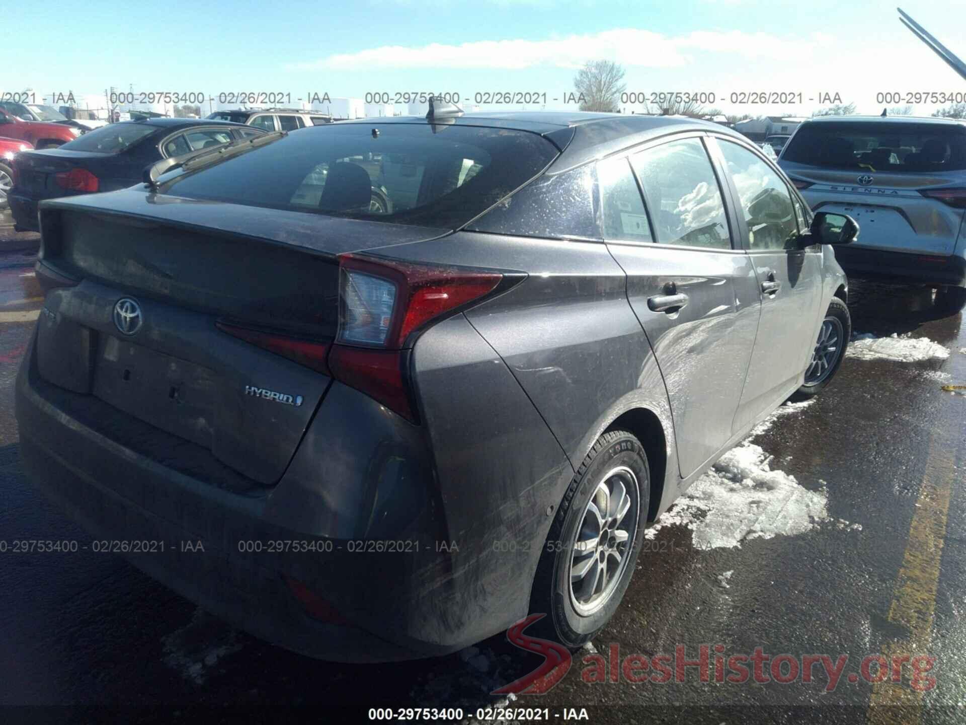 JTDKARFU8K3077995 2019 TOYOTA PRIUS