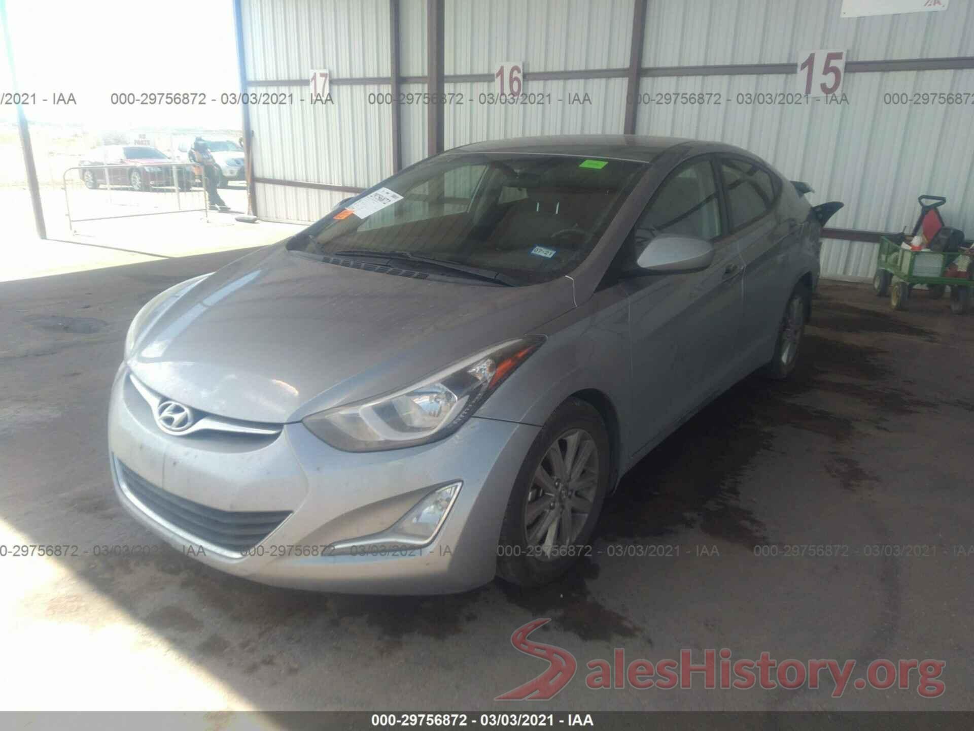 5NPDH4AE9GH696852 2016 HYUNDAI ELANTRA