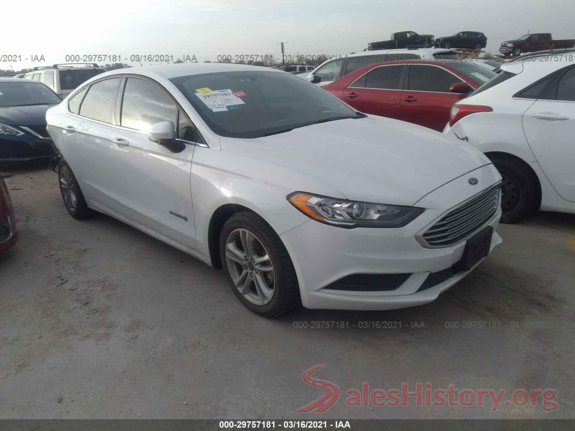 3FA6P0LU6JR181763 2018 FORD FUSION HYBRID