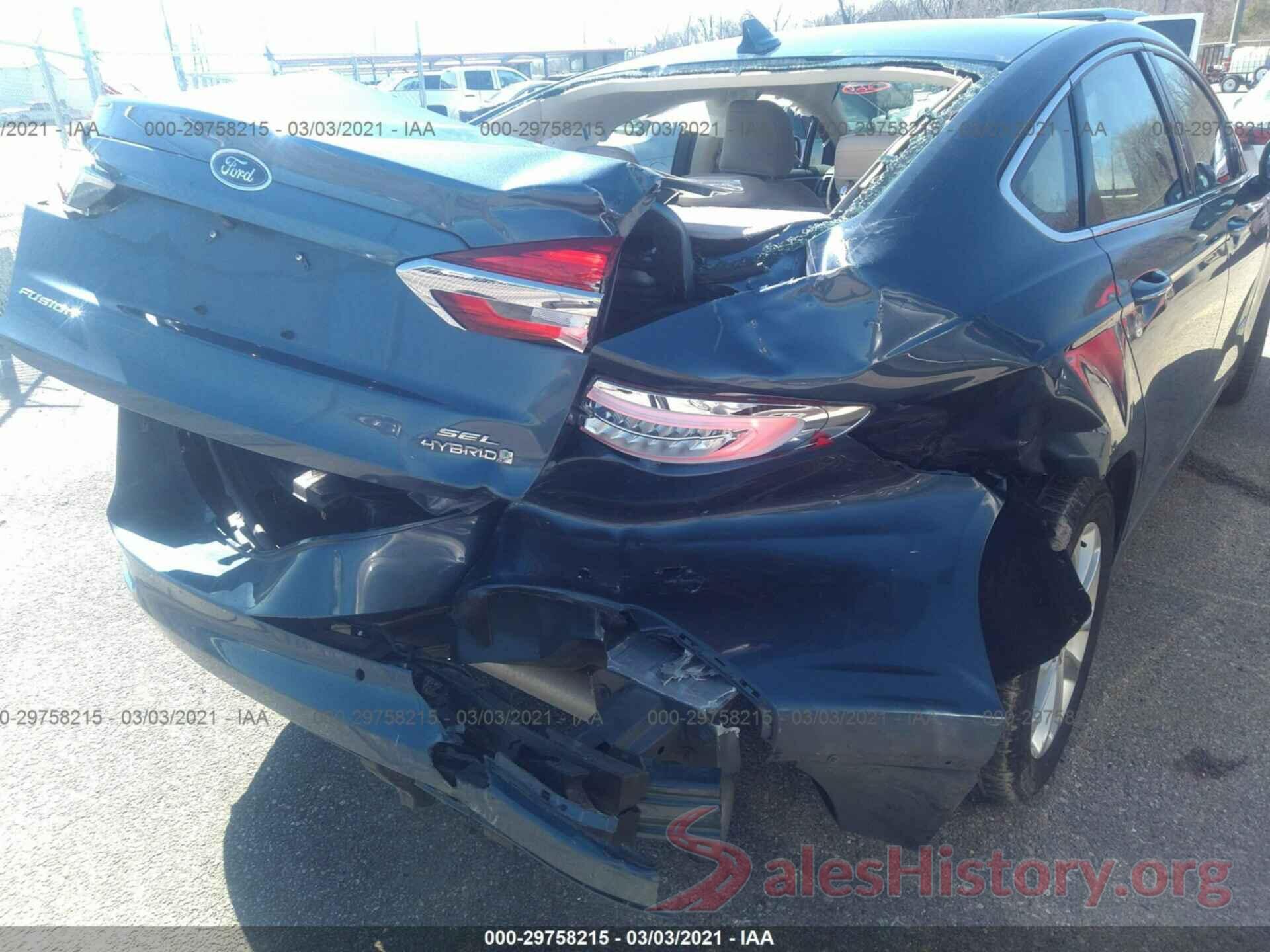 3FA6P0MU5KR239880 2019 FORD FUSION HYBRID