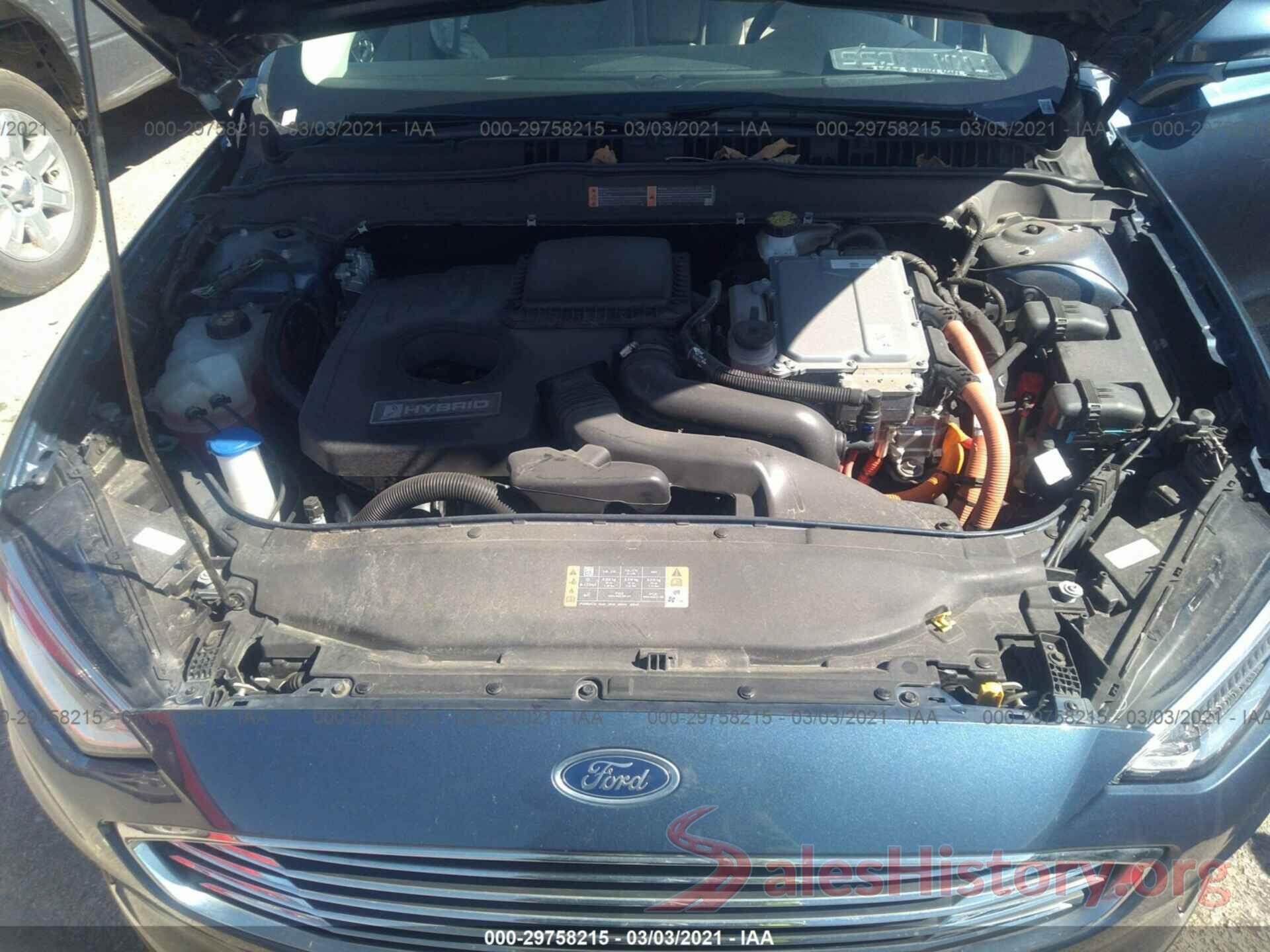 3FA6P0MU5KR239880 2019 FORD FUSION HYBRID