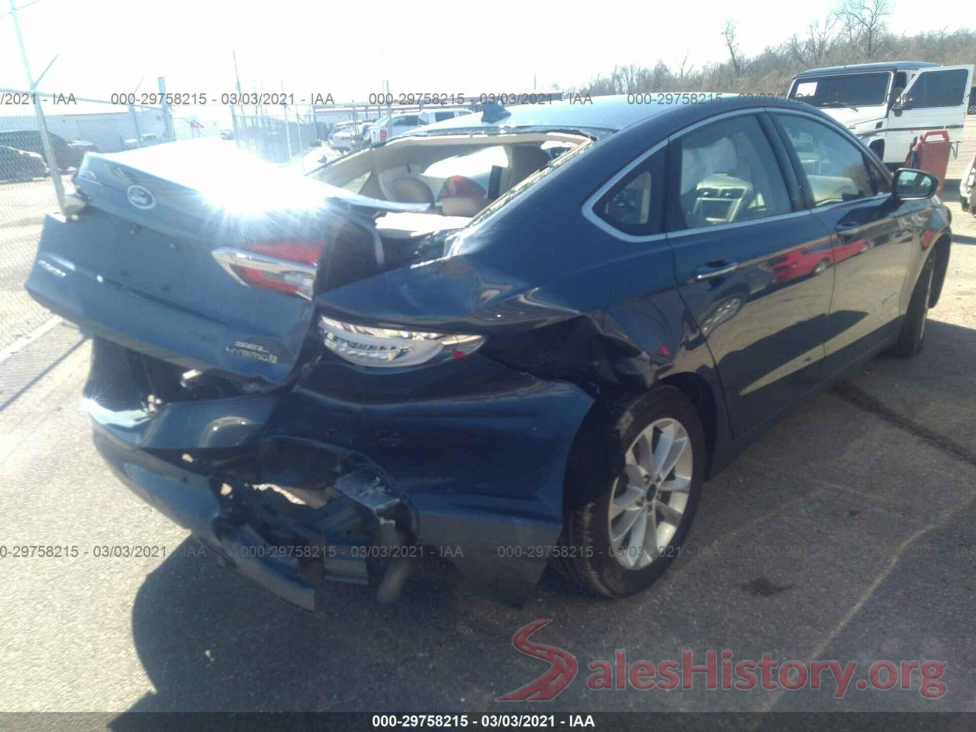 3FA6P0MU5KR239880 2019 FORD FUSION HYBRID