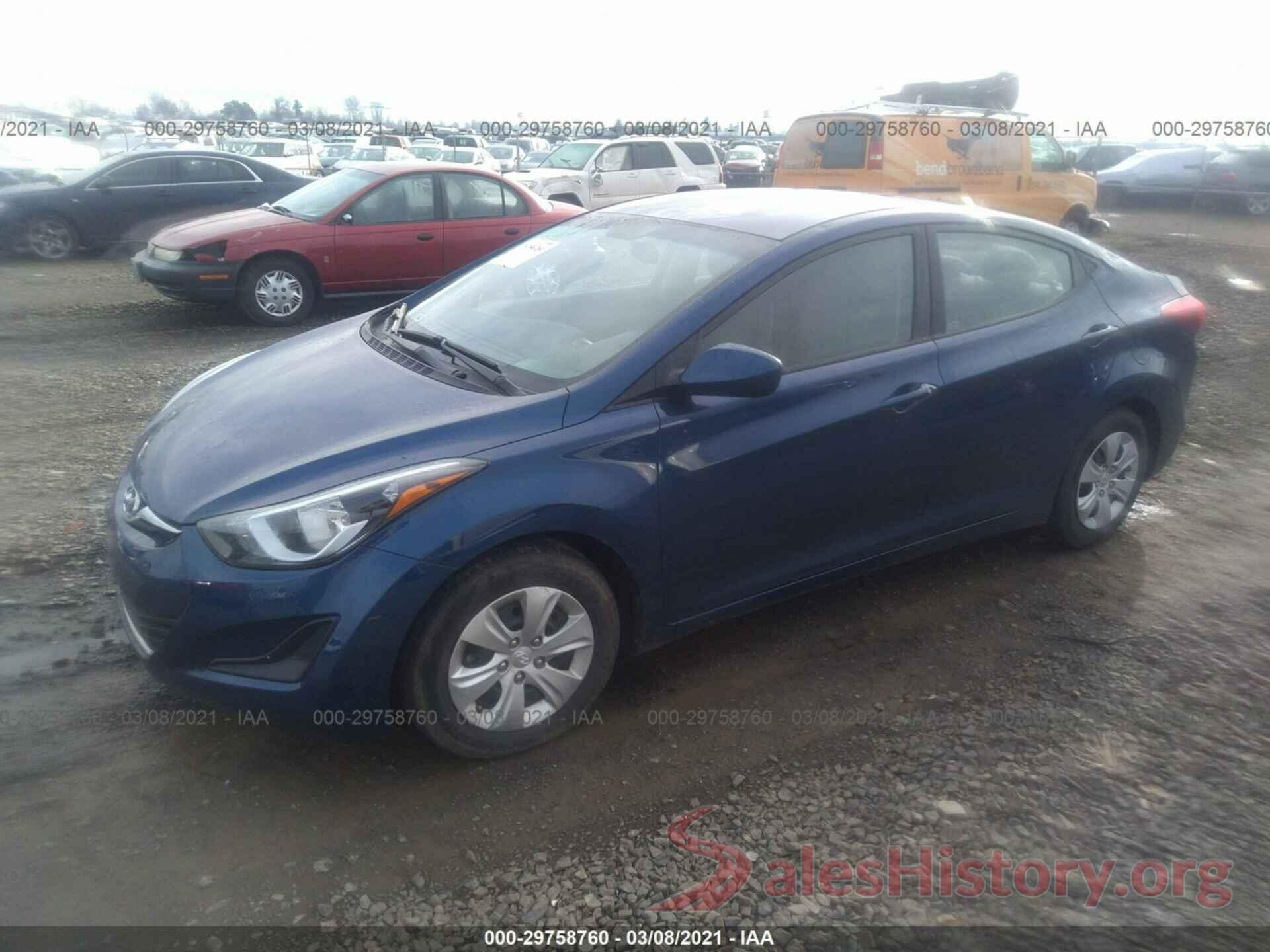 5NPDH4AE7GH749662 2016 HYUNDAI ELANTRA