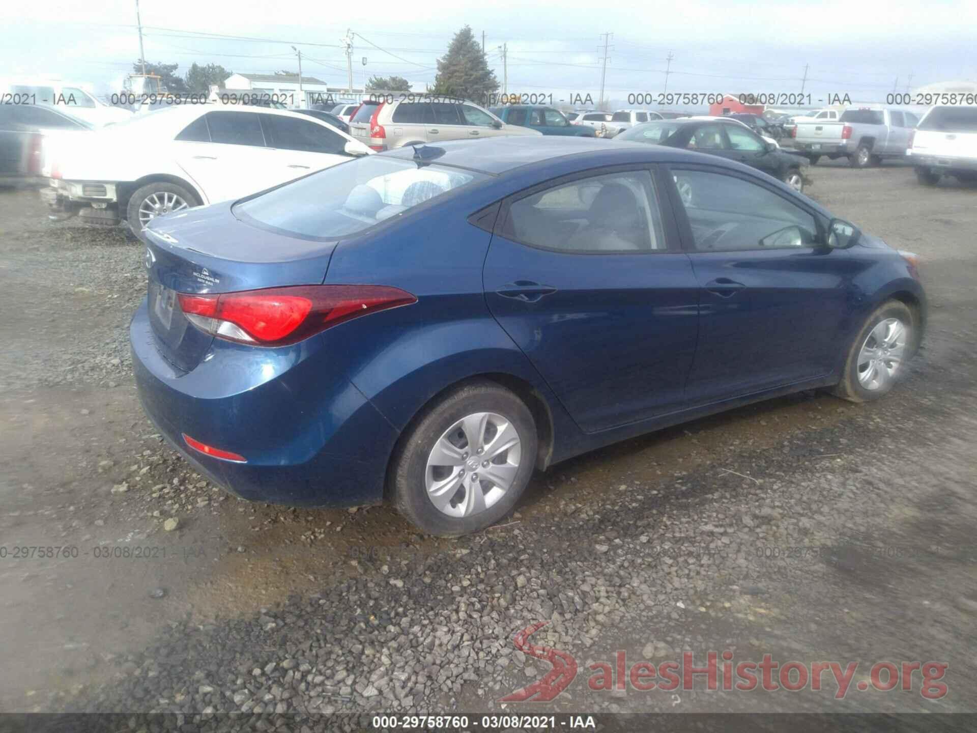 5NPDH4AE7GH749662 2016 HYUNDAI ELANTRA