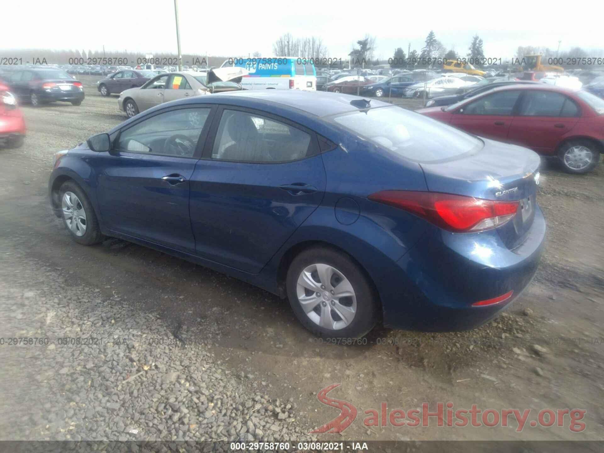 5NPDH4AE7GH749662 2016 HYUNDAI ELANTRA