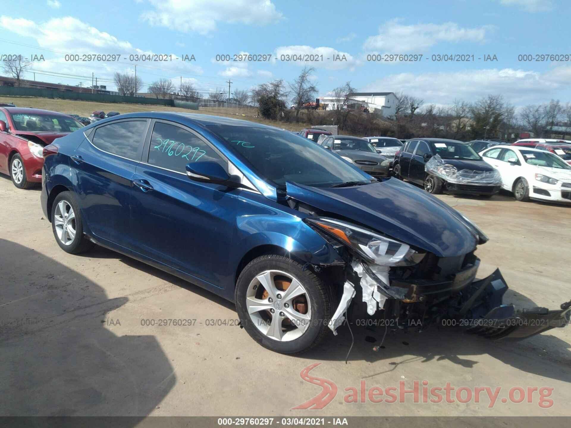 5NPDH4AE4GH689999 2016 HYUNDAI ELANTRA