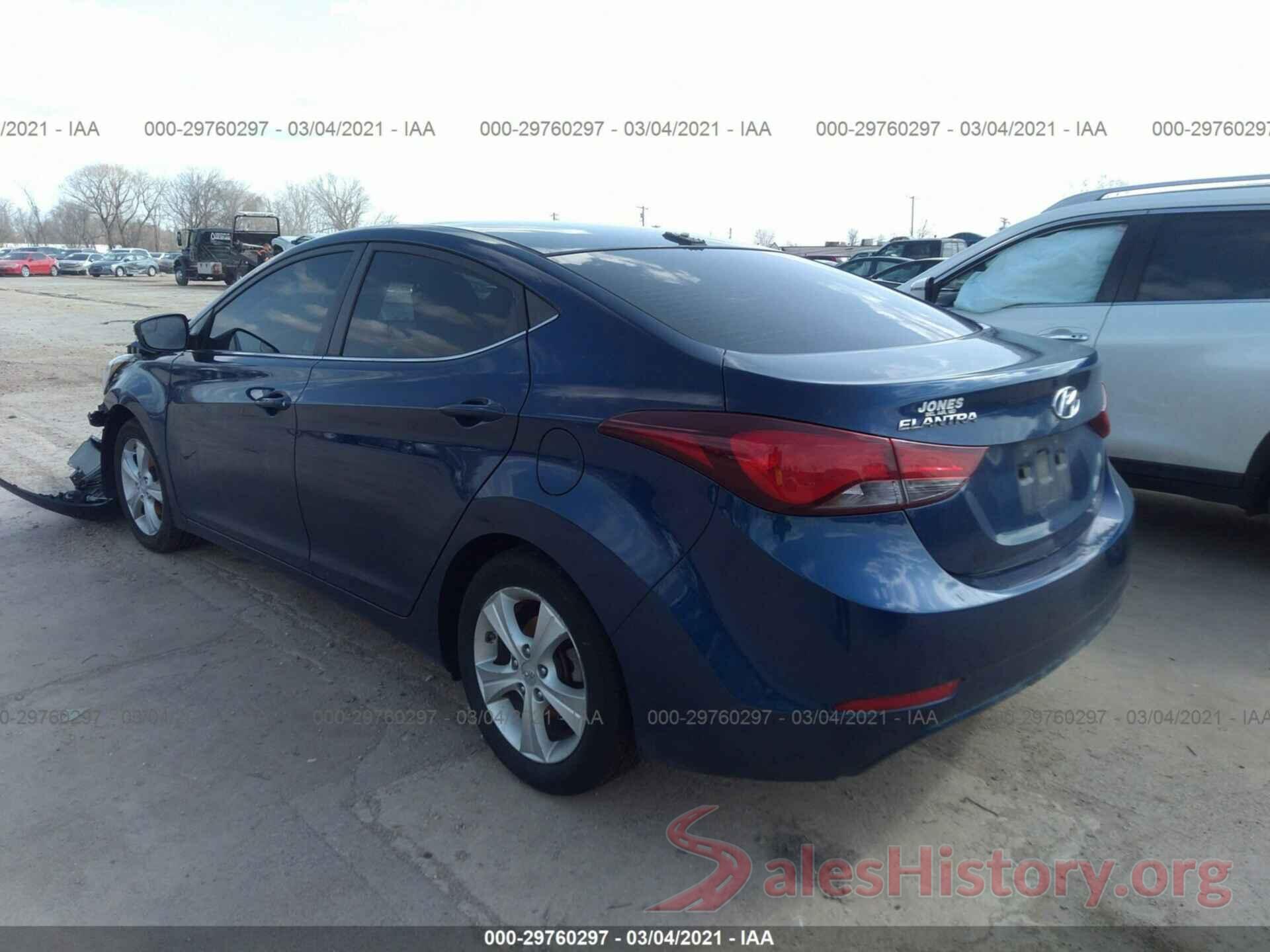 5NPDH4AE4GH689999 2016 HYUNDAI ELANTRA