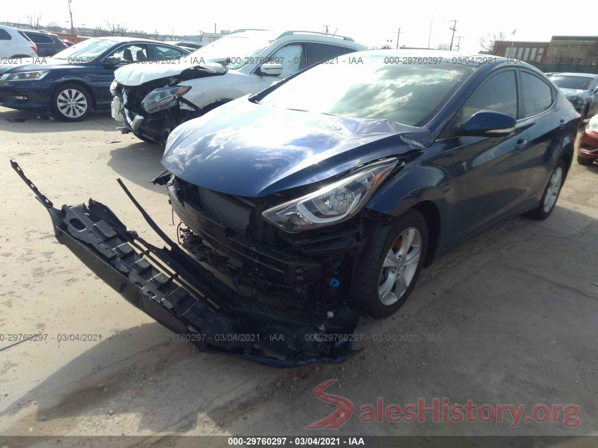 5NPDH4AE4GH689999 2016 HYUNDAI ELANTRA