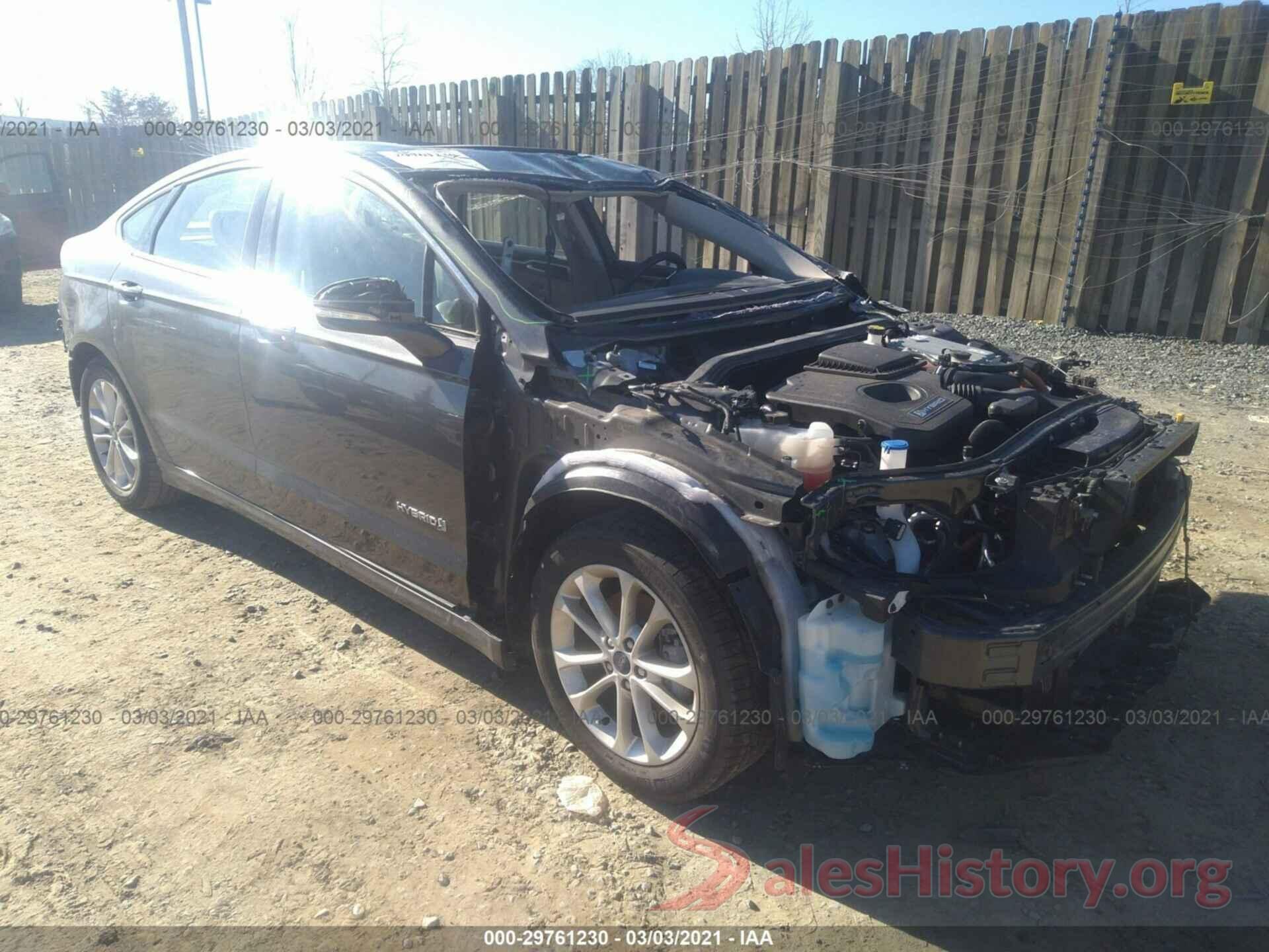 3FA6P0MU7KR256115 2019 FORD FUSION HYBRID