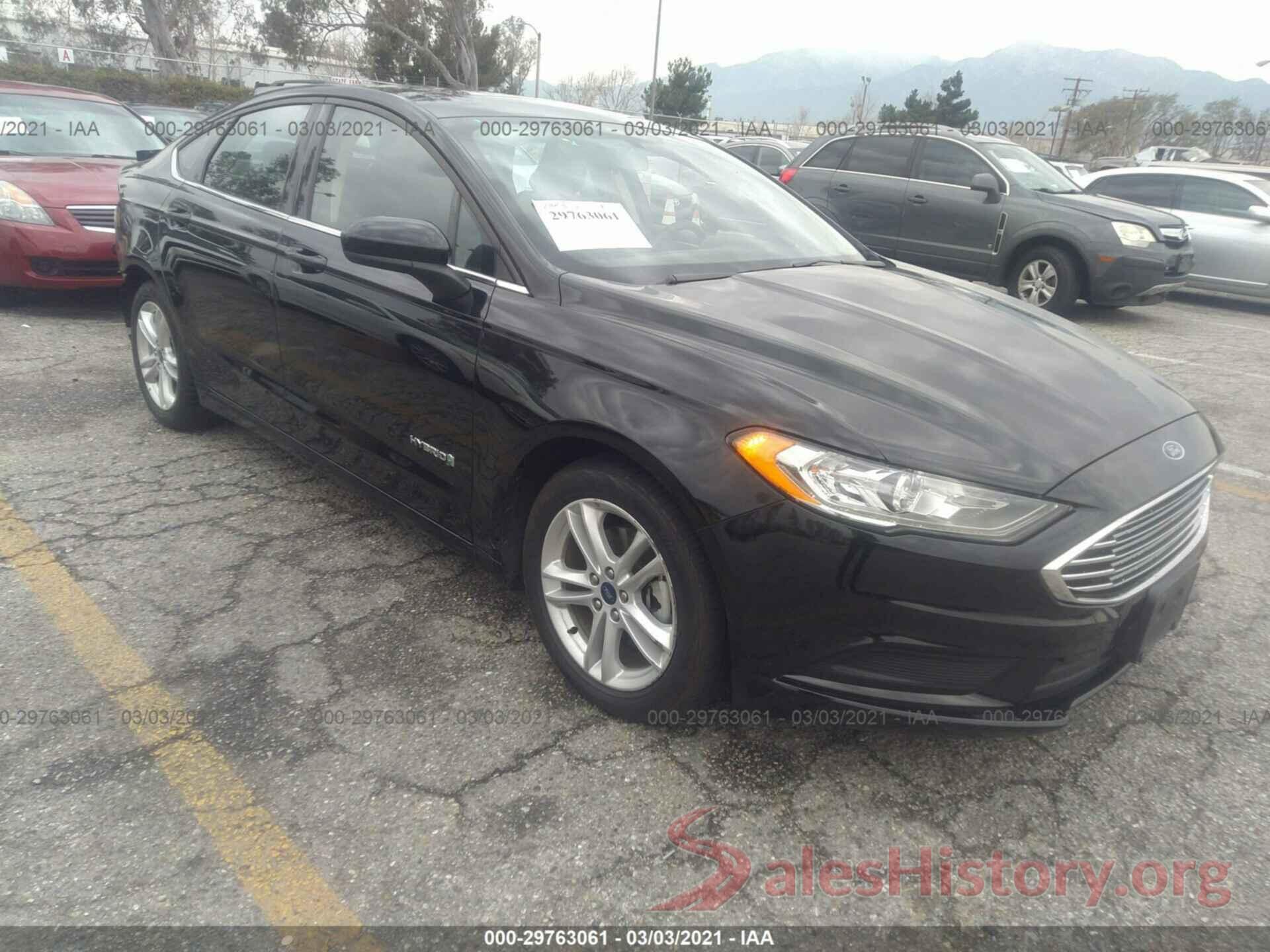 3FA6P0LU9JR116261 2018 FORD FUSION HYBRID