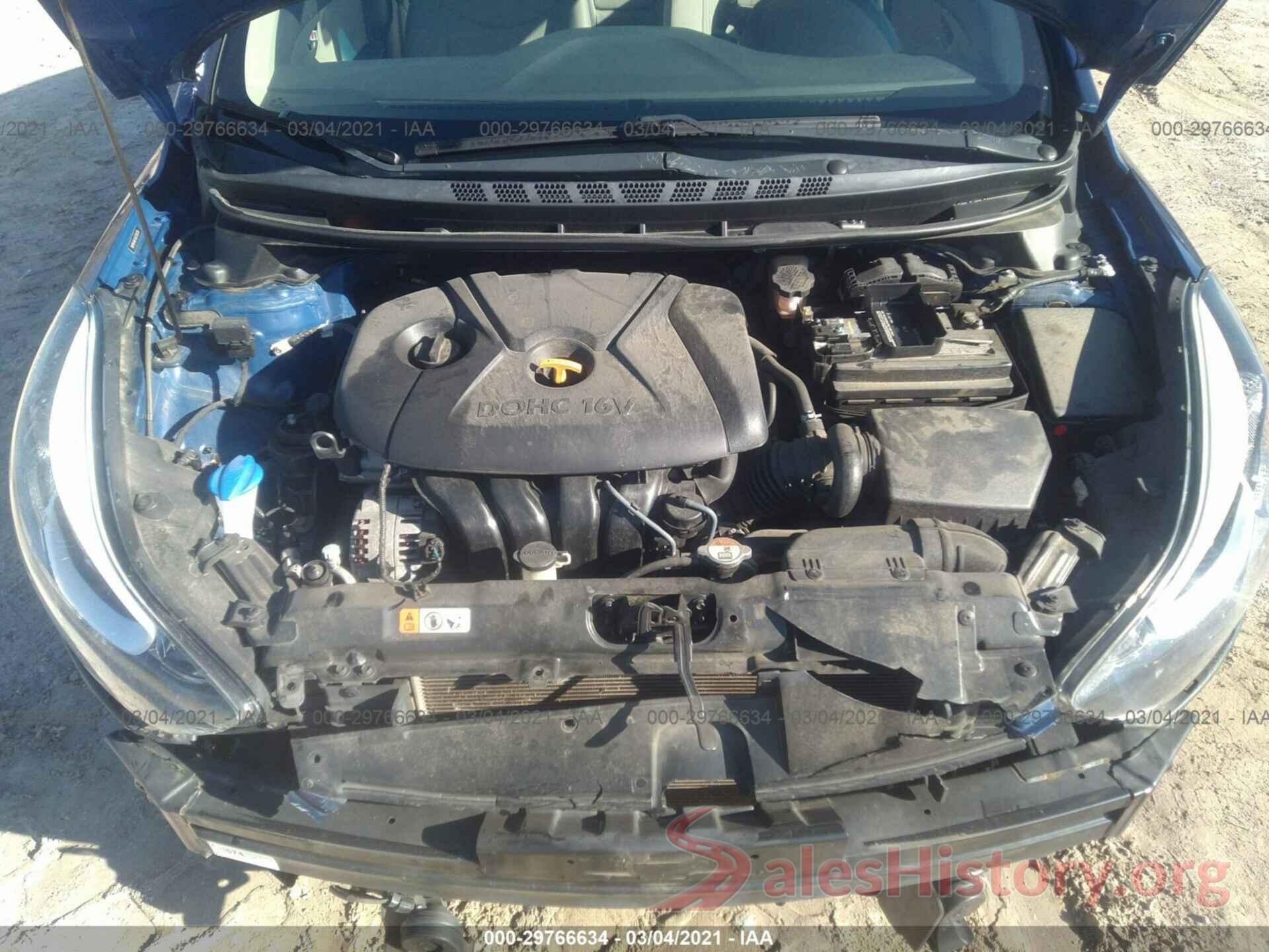 5NPDH4AE4GH785258 2016 HYUNDAI ELANTRA