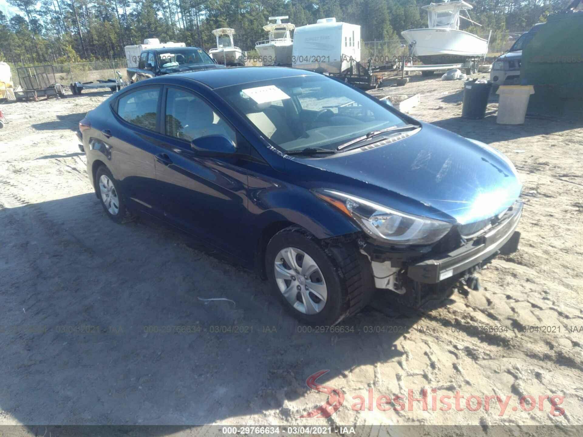 5NPDH4AE4GH785258 2016 HYUNDAI ELANTRA