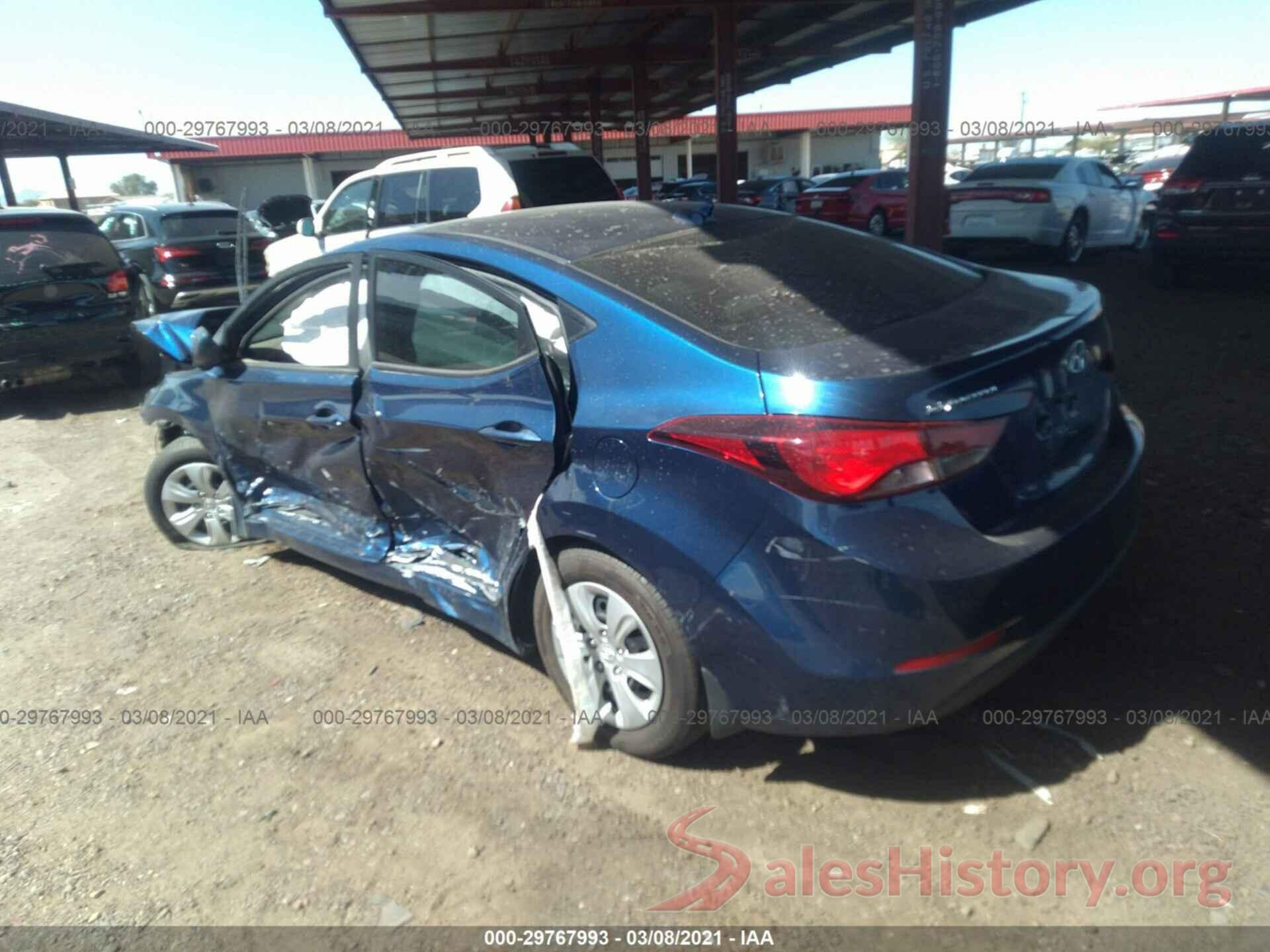 5NPDH4AE6GH792972 2016 HYUNDAI ELANTRA