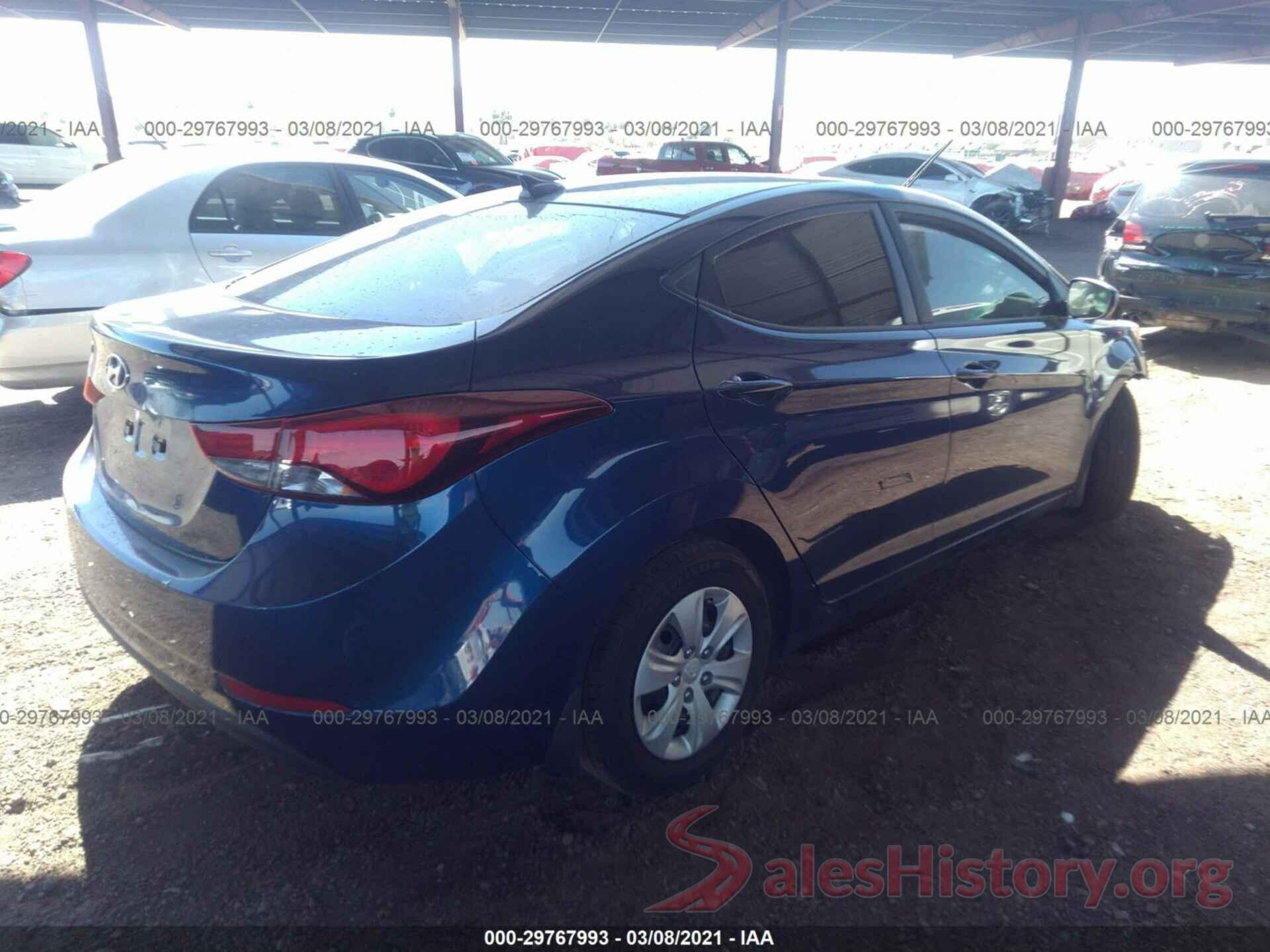 5NPDH4AE6GH792972 2016 HYUNDAI ELANTRA