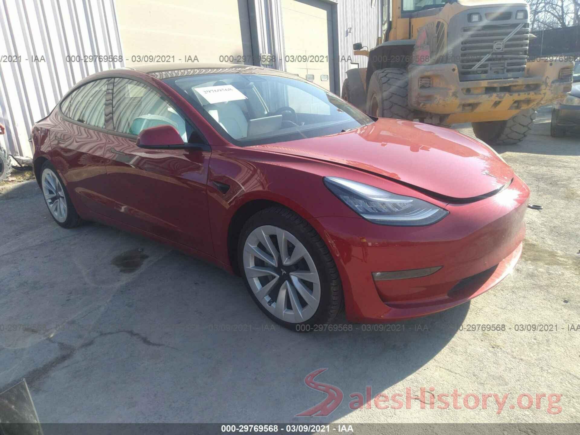 5YJ3E1EB1MF848989 2021 TESLA MODEL 3