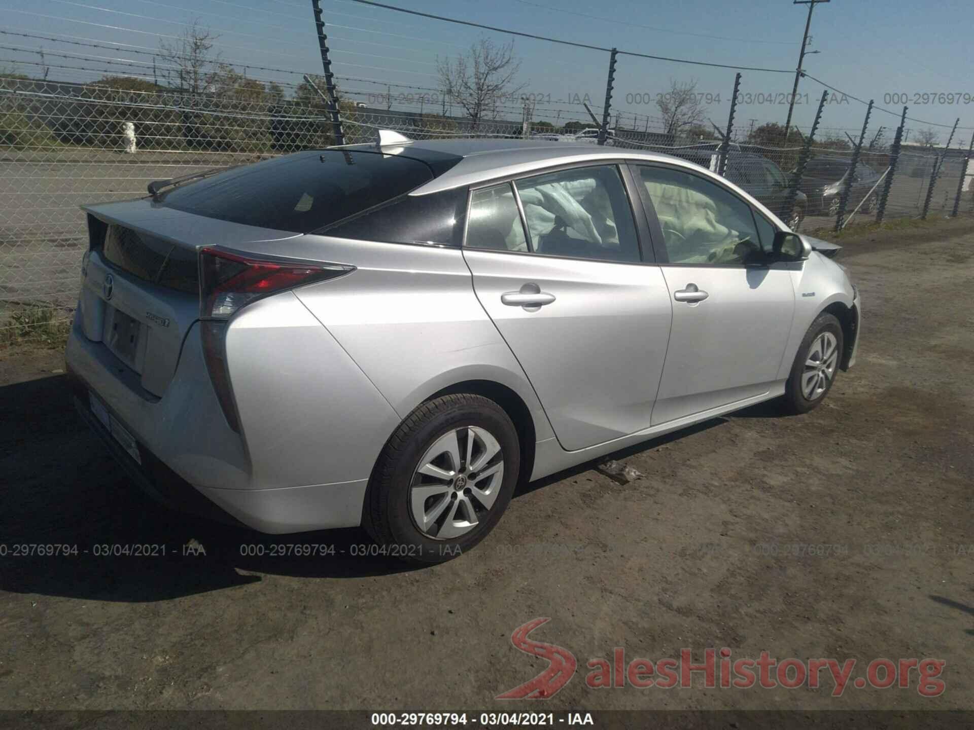 JTDKARFU7G3505255 2016 TOYOTA PRIUS