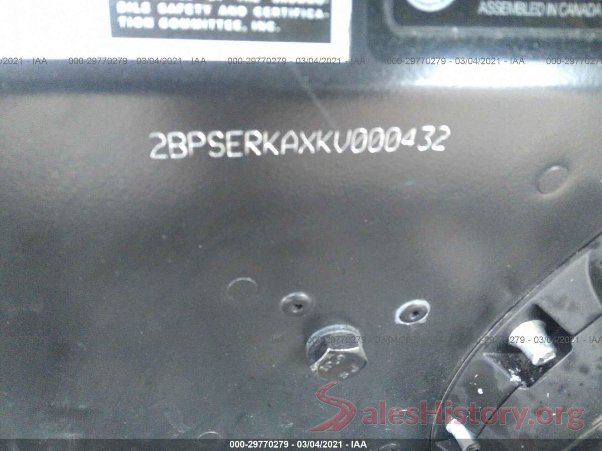 2BPSERKAXKV000432 2019 SKI DOO OTHER