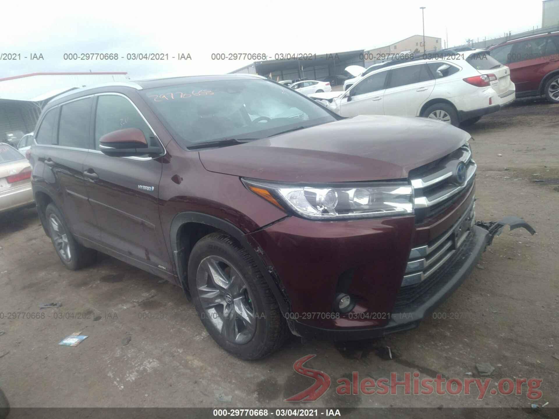 5TDDGRFH6KS062565 2019 TOYOTA HIGHLANDER