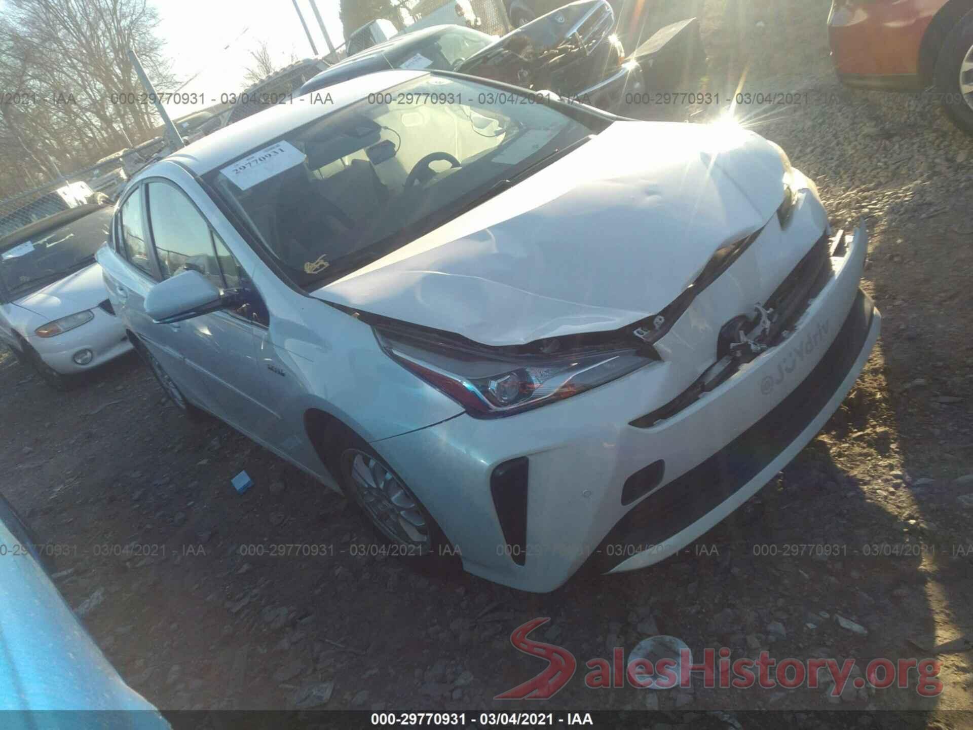 JTDKARFU4K3096575 2019 TOYOTA PRIUS