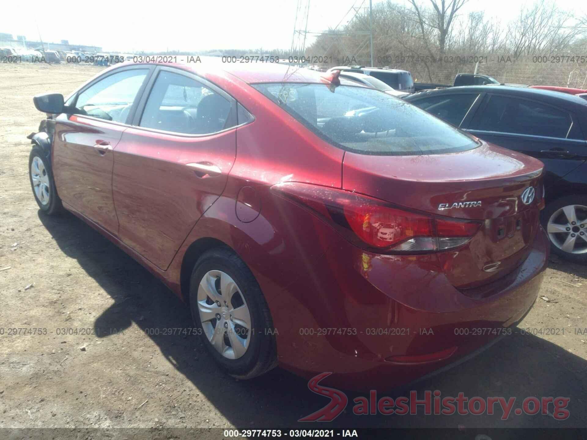 5NPDH4AE0GH711948 2016 HYUNDAI ELANTRA