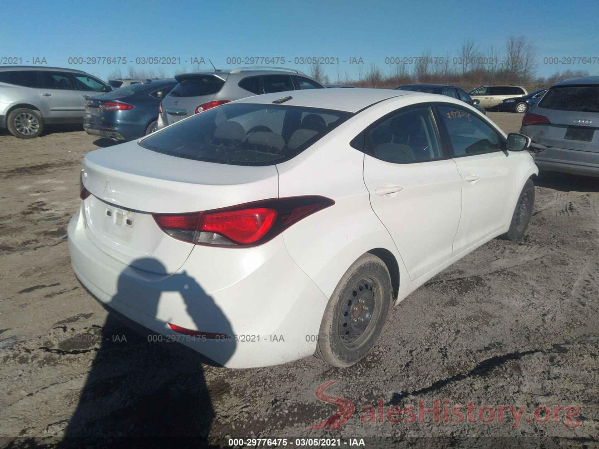 5NPDH4AEXGH682121 2016 HYUNDAI ELANTRA