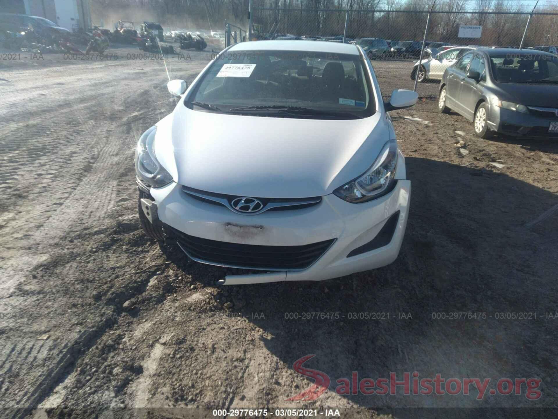 5NPDH4AEXGH682121 2016 HYUNDAI ELANTRA