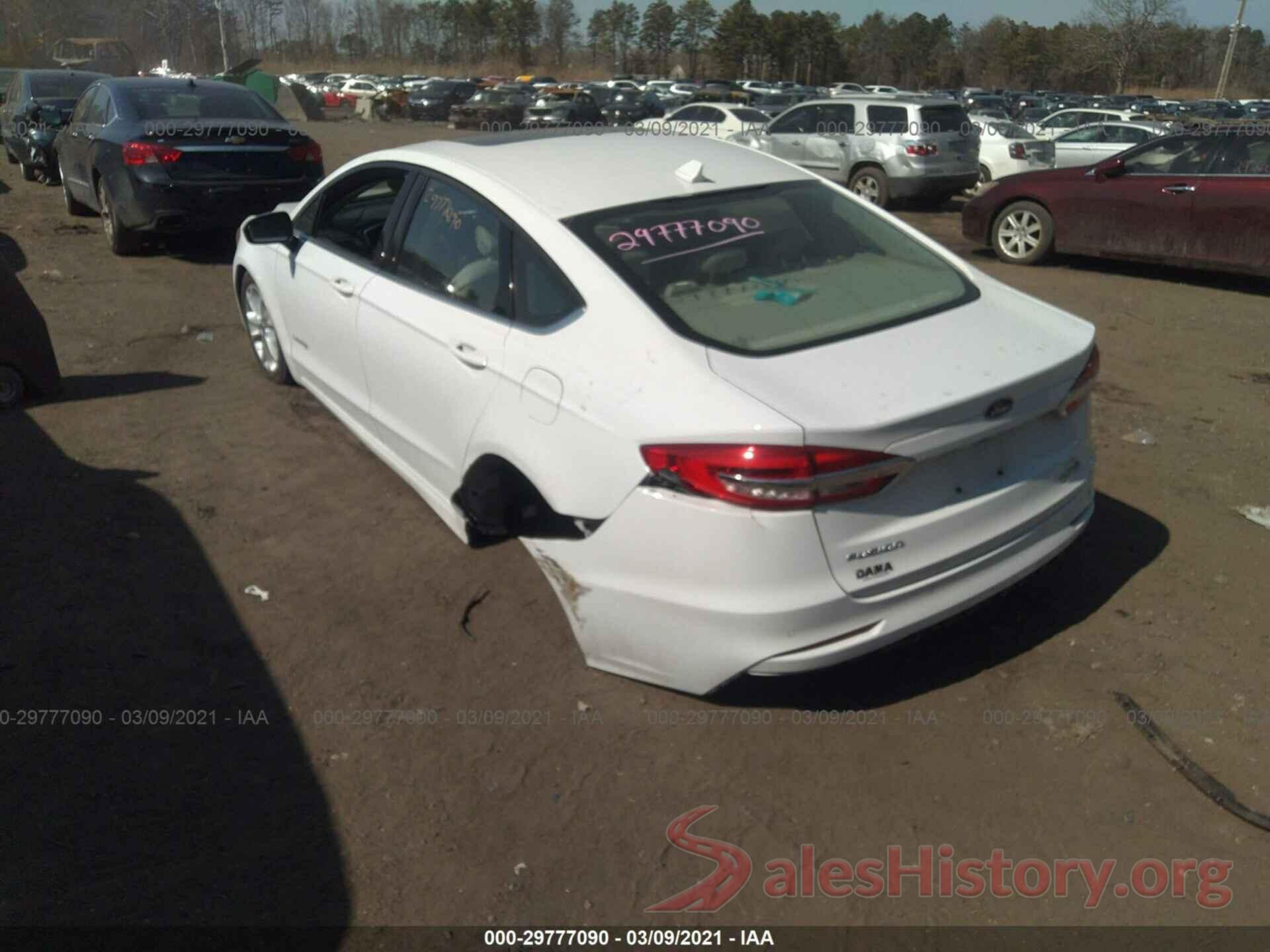 3FA6P0LU9KR157958 2019 FORD FUSION HYBRID