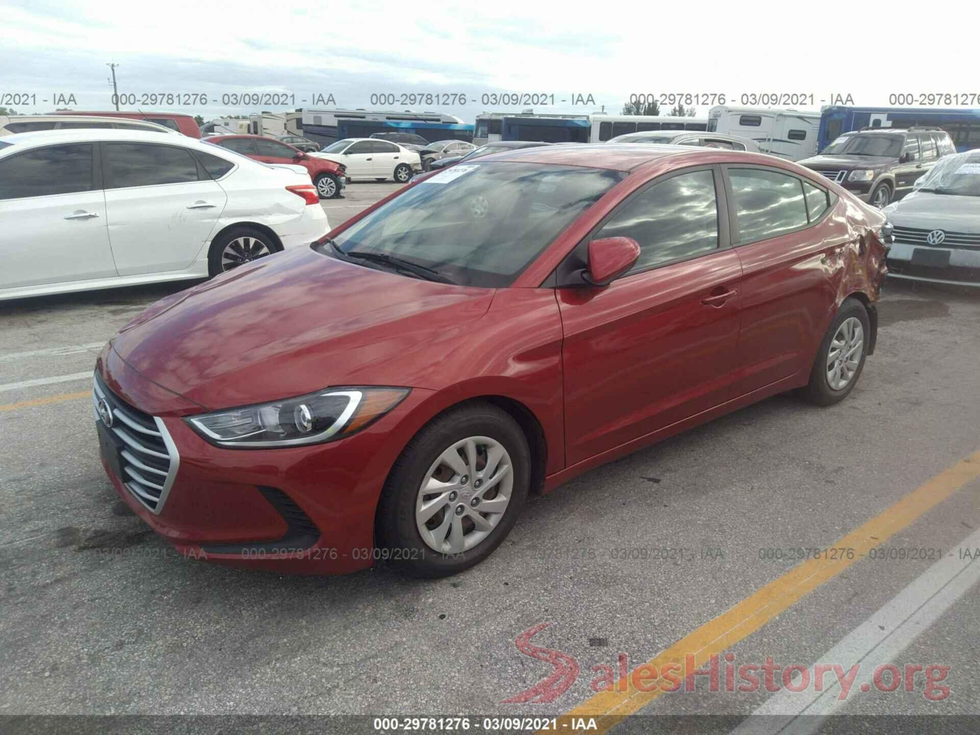 5NPD74LF8HH180203 2017 HYUNDAI ELANTRA