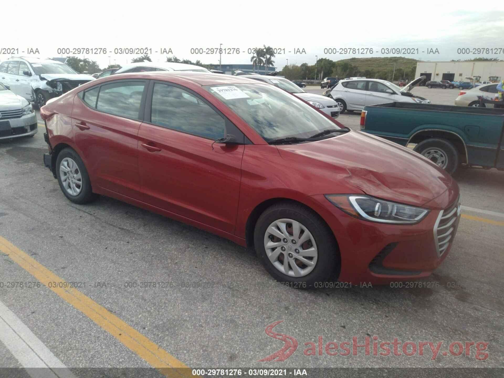 5NPD74LF8HH180203 2017 HYUNDAI ELANTRA