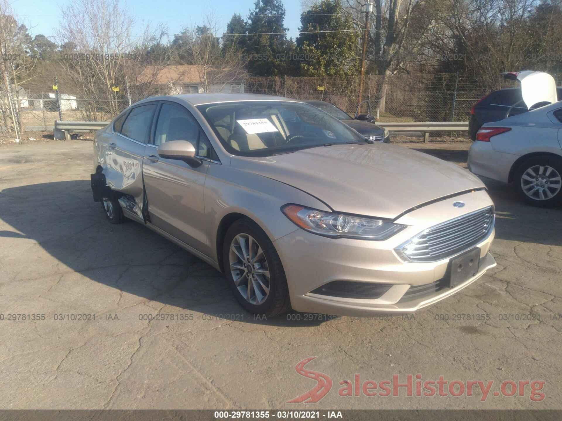 3FA6P0HD9HR346613 2017 FORD FUSION