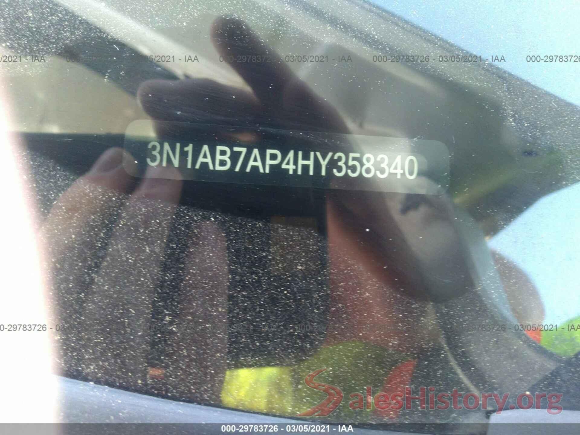 3N1AB7AP4HY358340 2017 NISSAN SENTRA